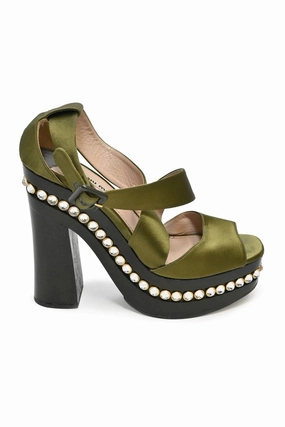 [WS6522] Miu Miu | High heel sandals suede upper Soft Material