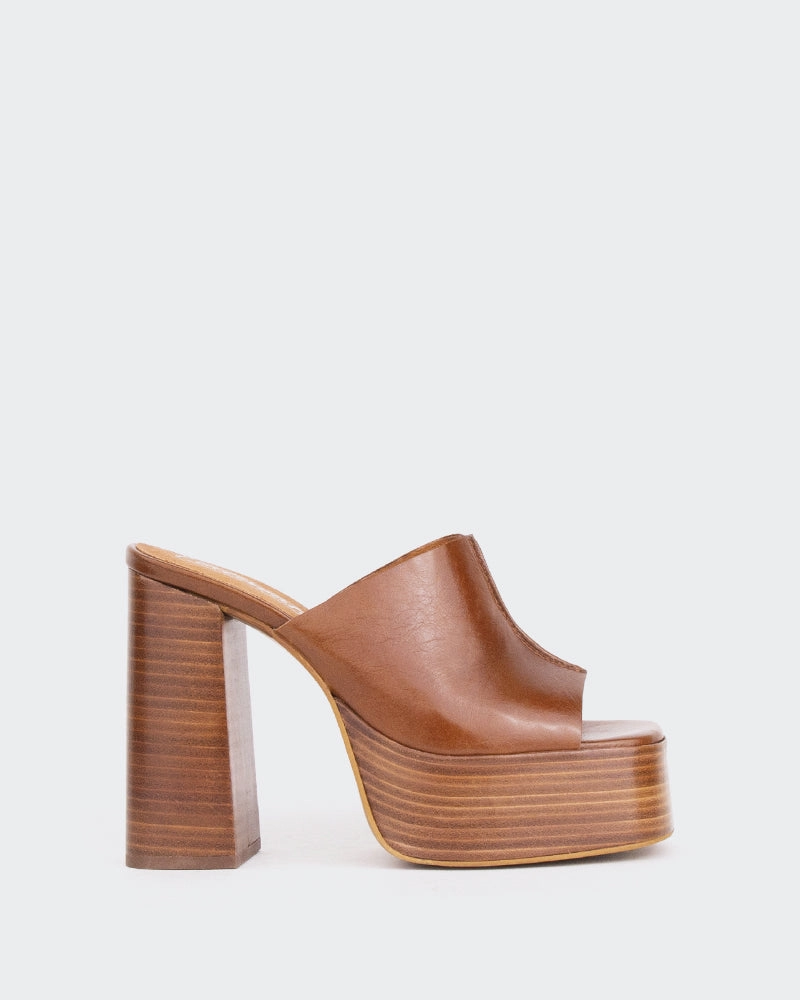 Fashion Flip-flops Overboard Tan Leather/Cuir Ocre