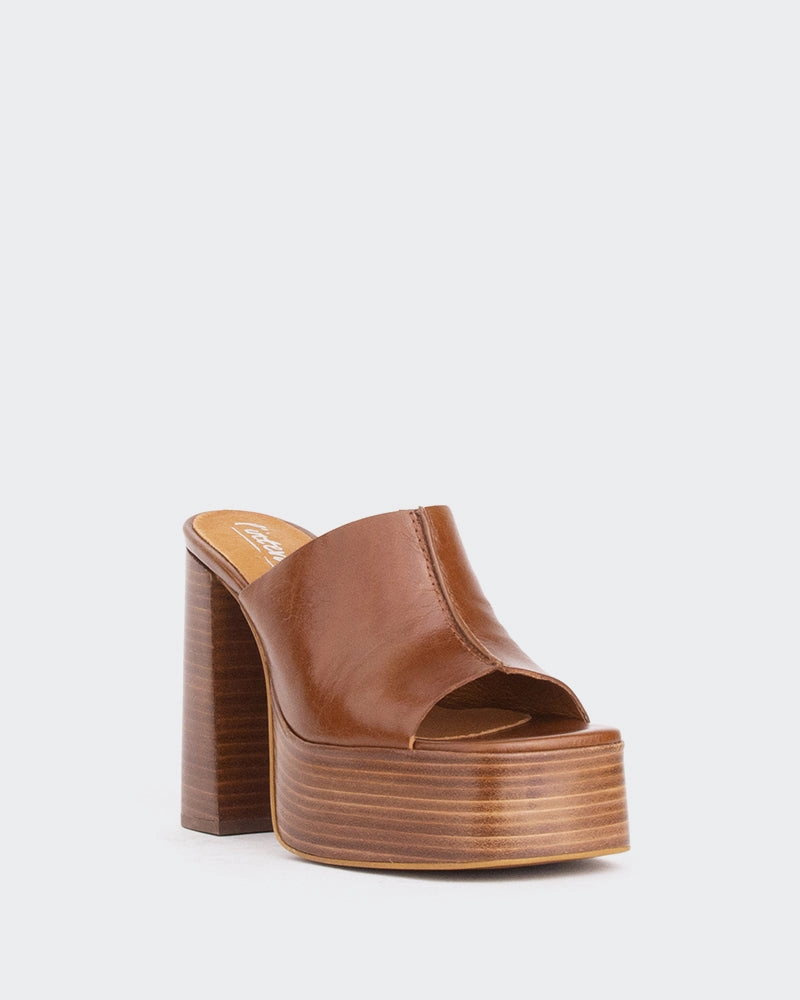 Overboard Tan Leather/Cuir Ocre Wraparound Strap