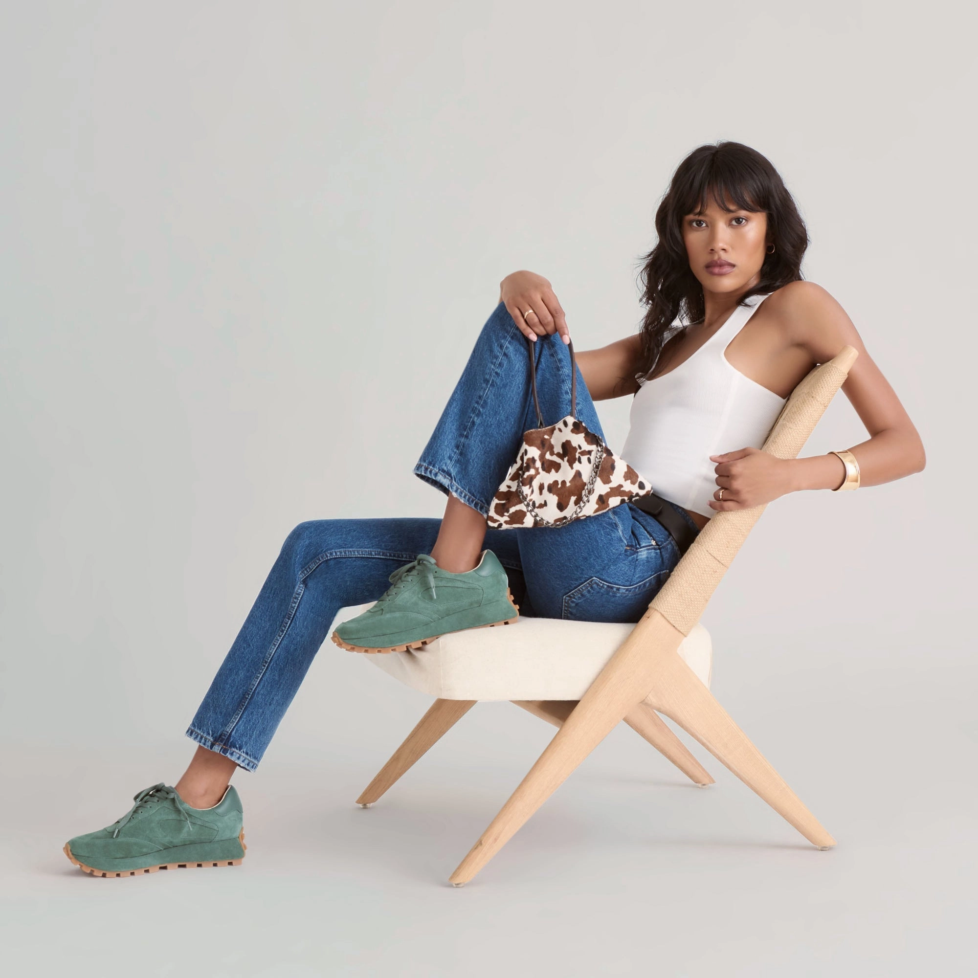 Ultimate Wear Impact Diffusion Layer TRICIA SNEAKERS DK GREEN SUEDE