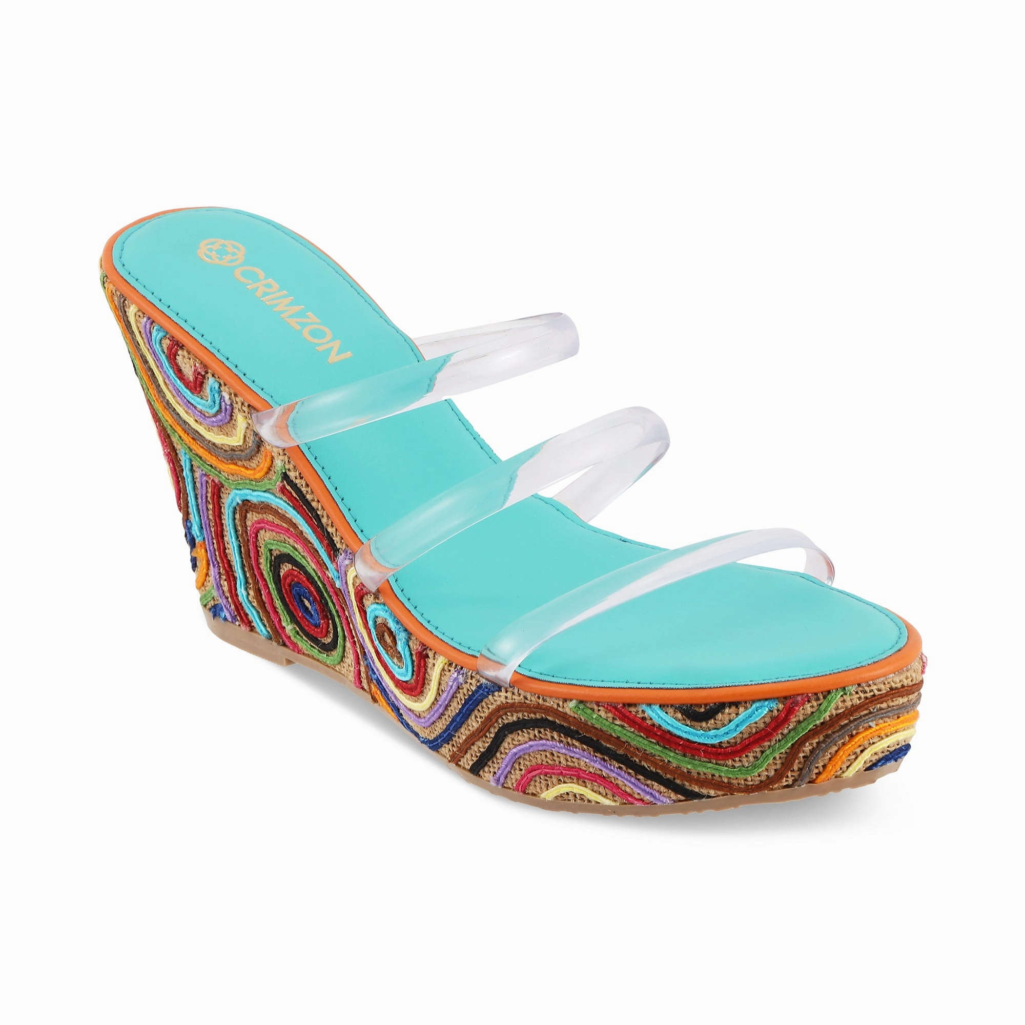 Non Toxic Footbed Material RANA- MULTI COLOUR WEDGES