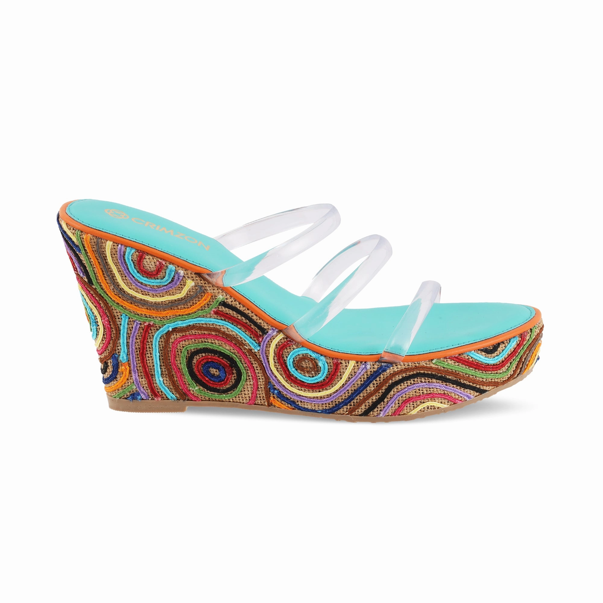 RANA- MULTI COLOUR WEDGES Stylish Open-toe Sandals Slip Resistant Tread Pattern