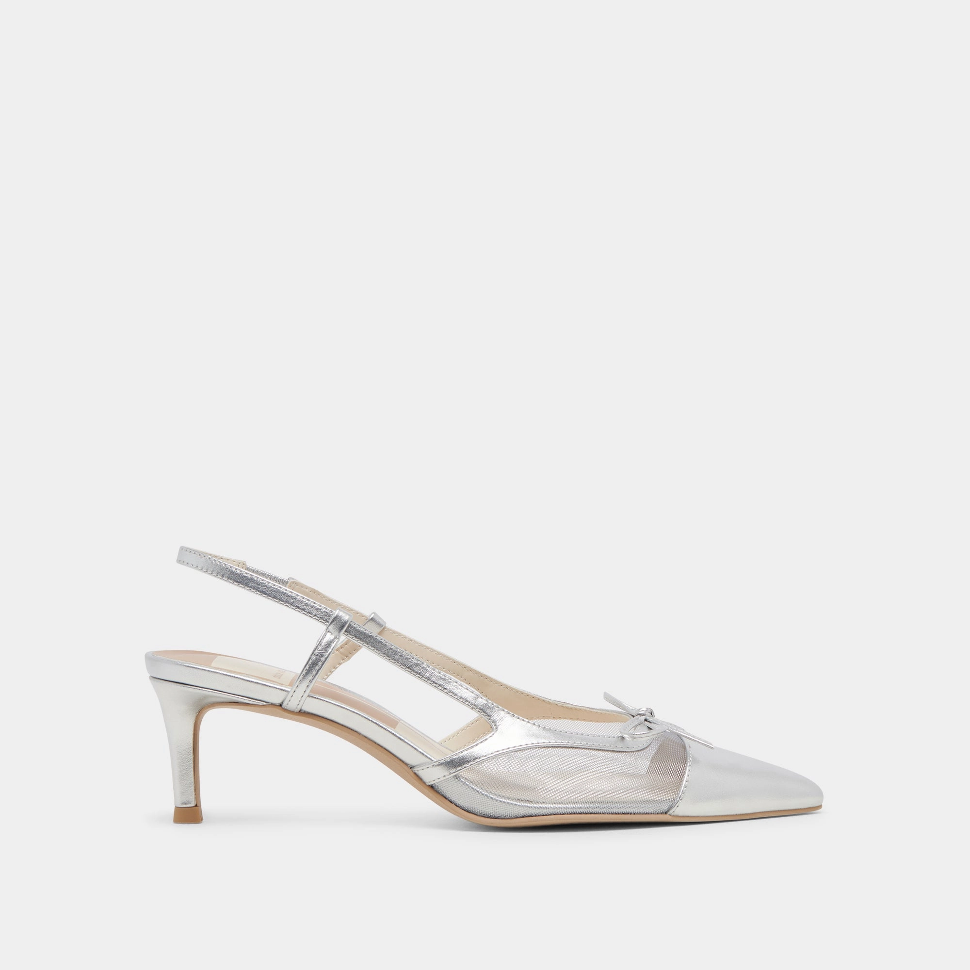 Cushioned lining KANDI HEELS SILVER MESH