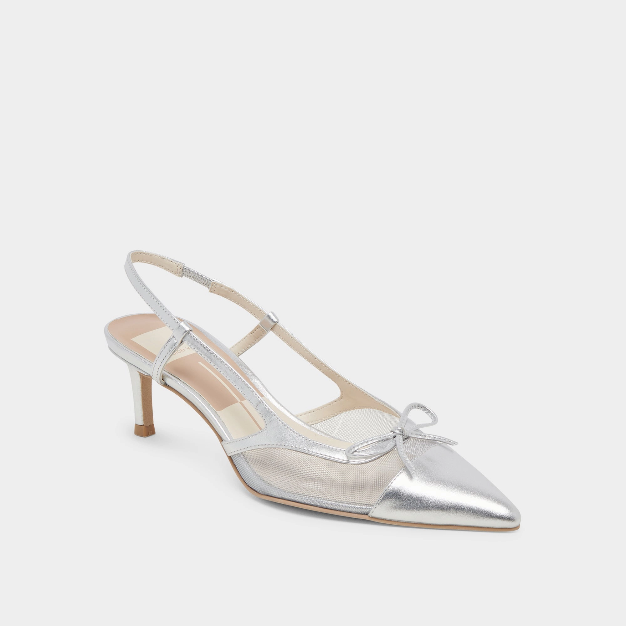 Heat Sealed Seam Technology Party - ready KANDI HEELS SILVER MESH