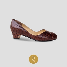 Fashionable appearance Taper Cut Agatha (Espresso Croc)