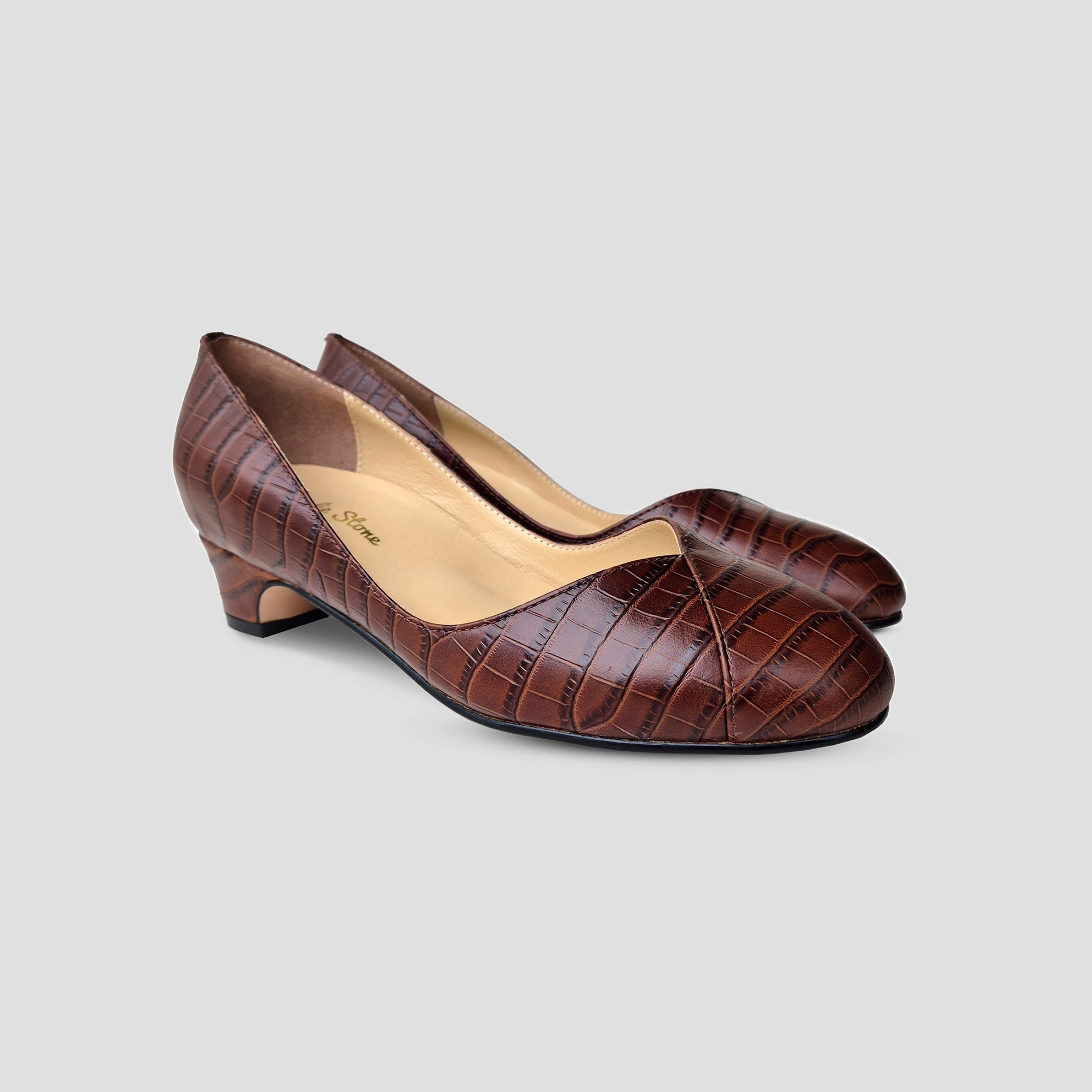 Bespoke Made Agatha (Espresso Croc)