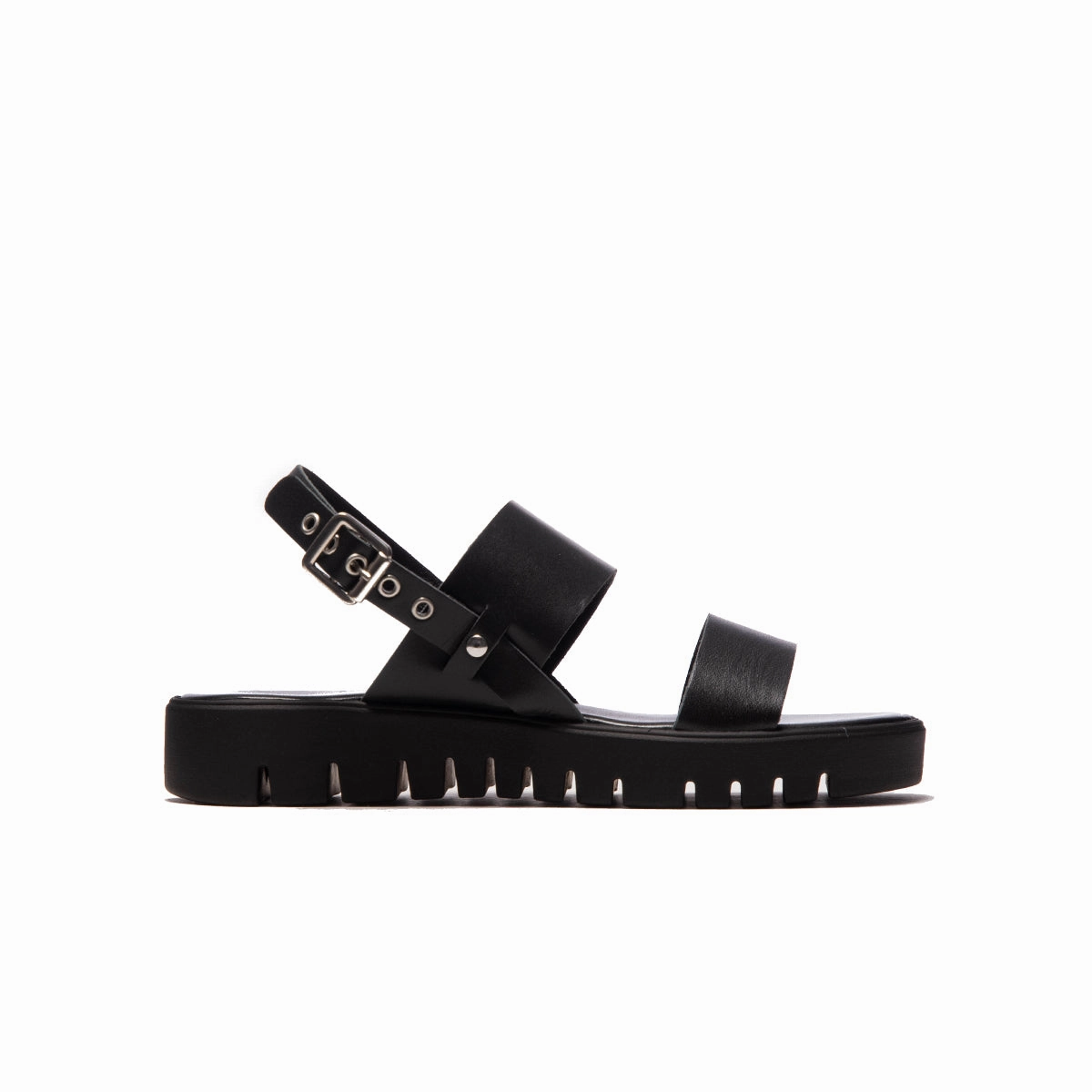 Ahava Black Leather Chic Shoes Durable Fit