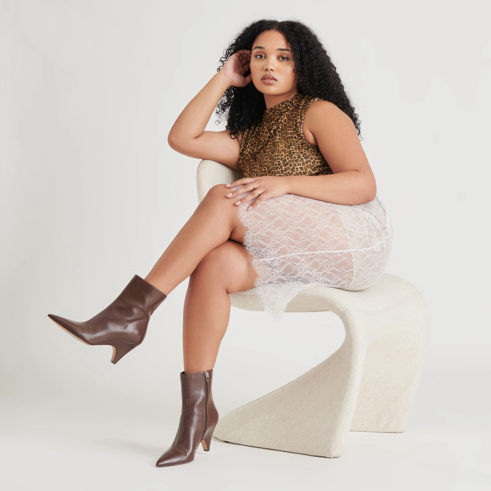 CALICO BOOTIES MAHOGANY LEATHER Stylish Wear lightweight user