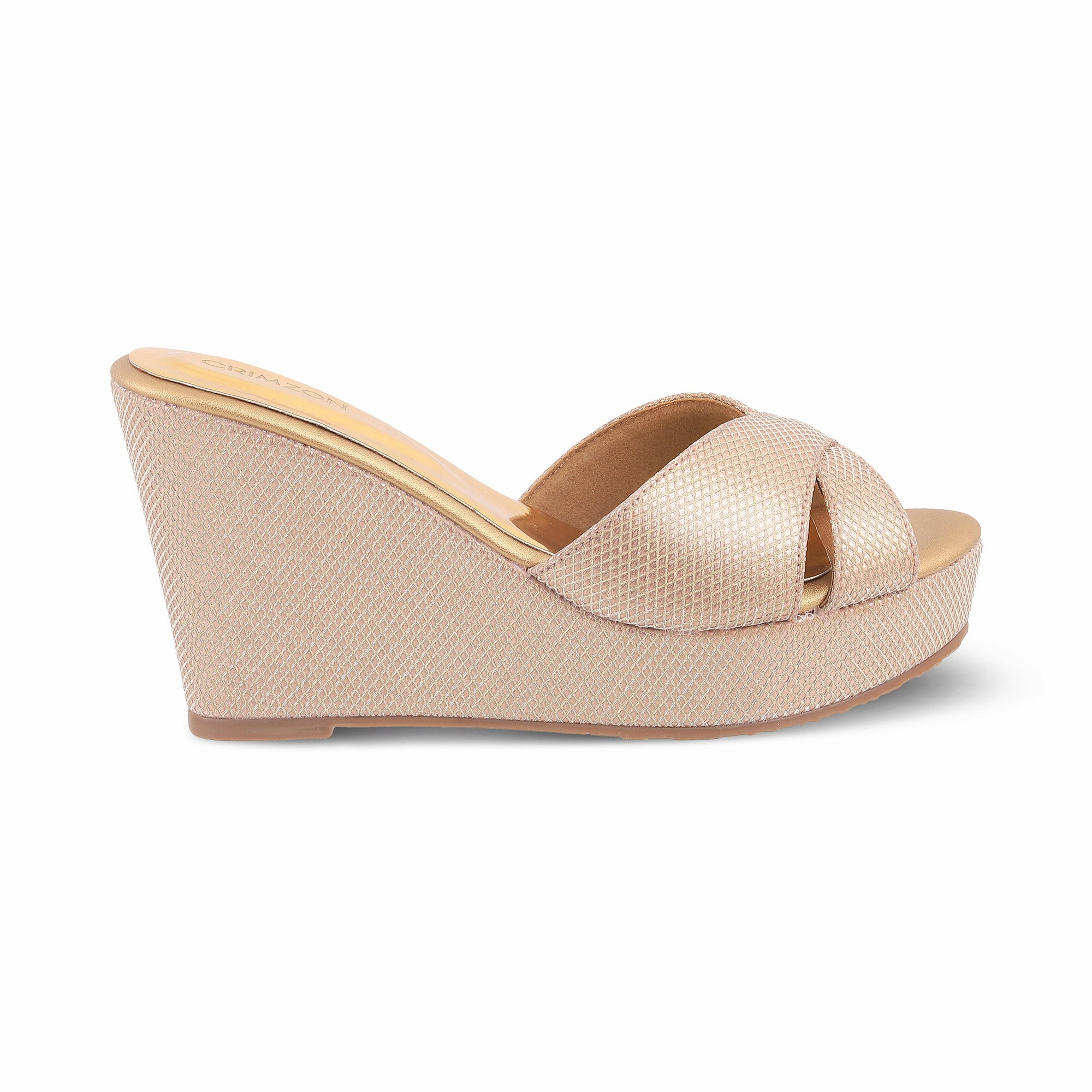 Slip Resistant AIYANA- ANTIQUE GOLD WEDGES
