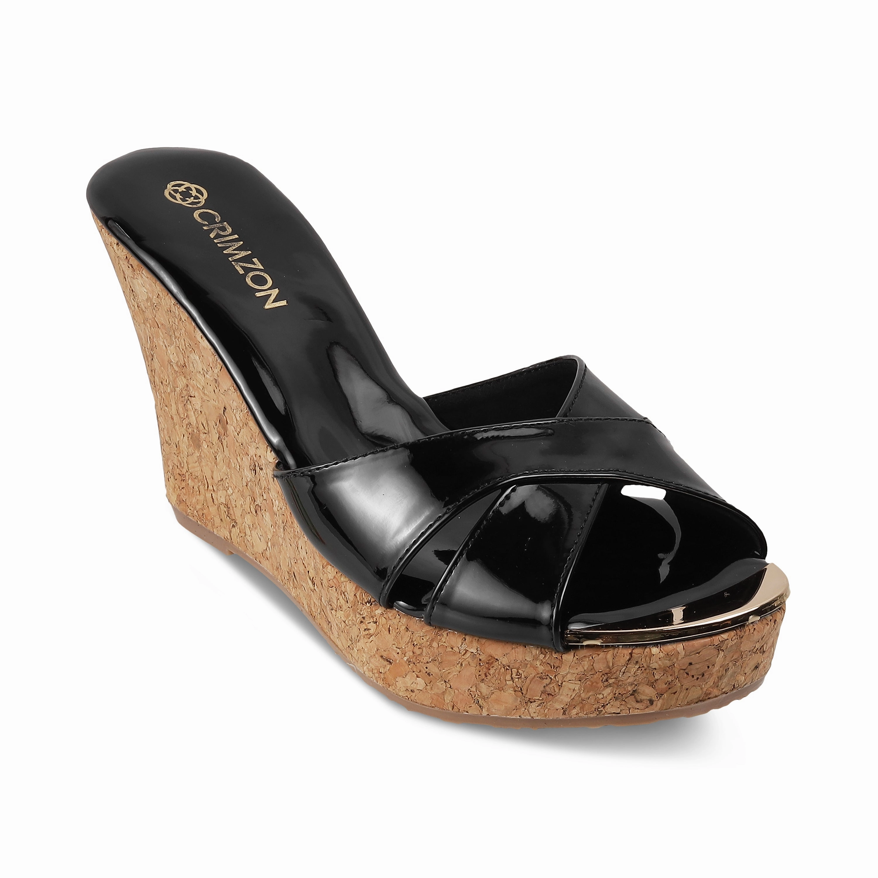 Easy-to-wear Sandals Vacation Fit AIYANA- BLACK WEDGES