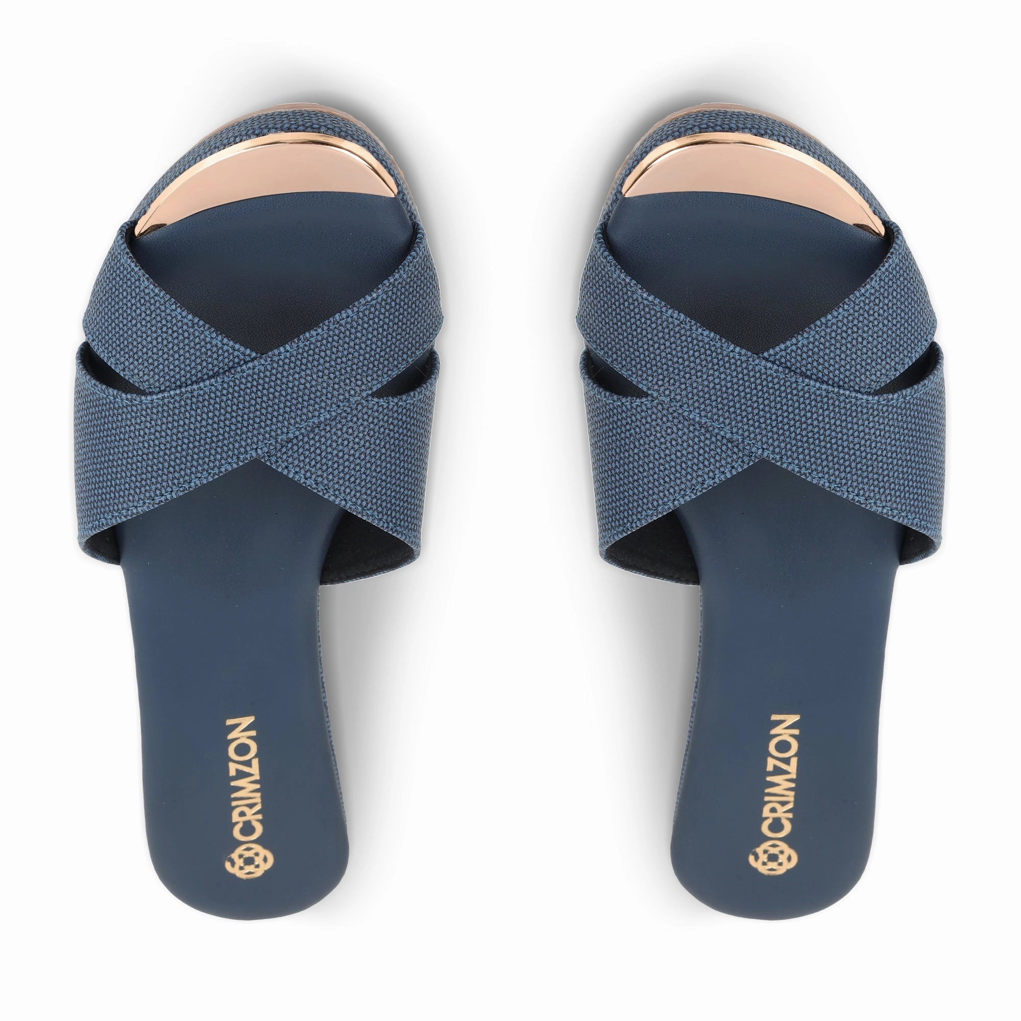 Cushioned Insole Step Friendly AIYANA- BLUE WEDGES