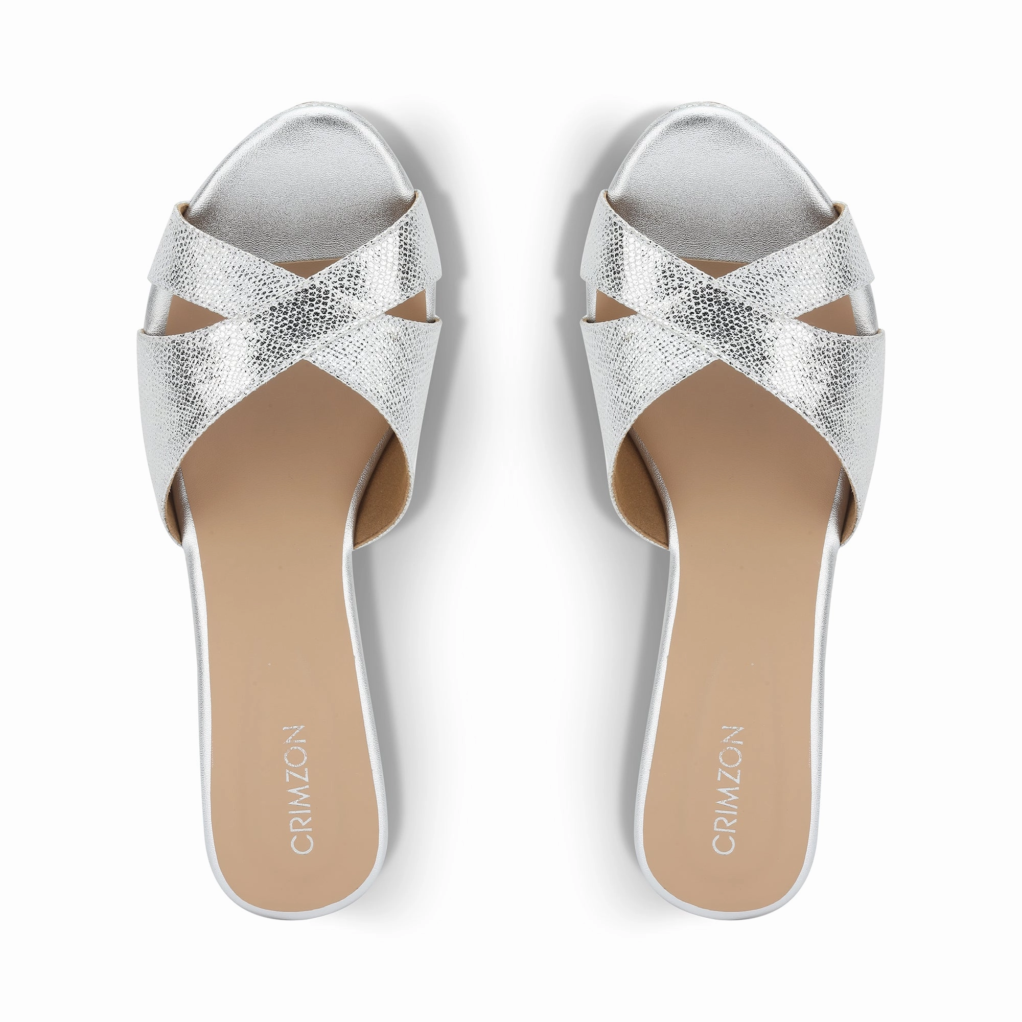 skin friendly AIYANA- SILVER WEDGES