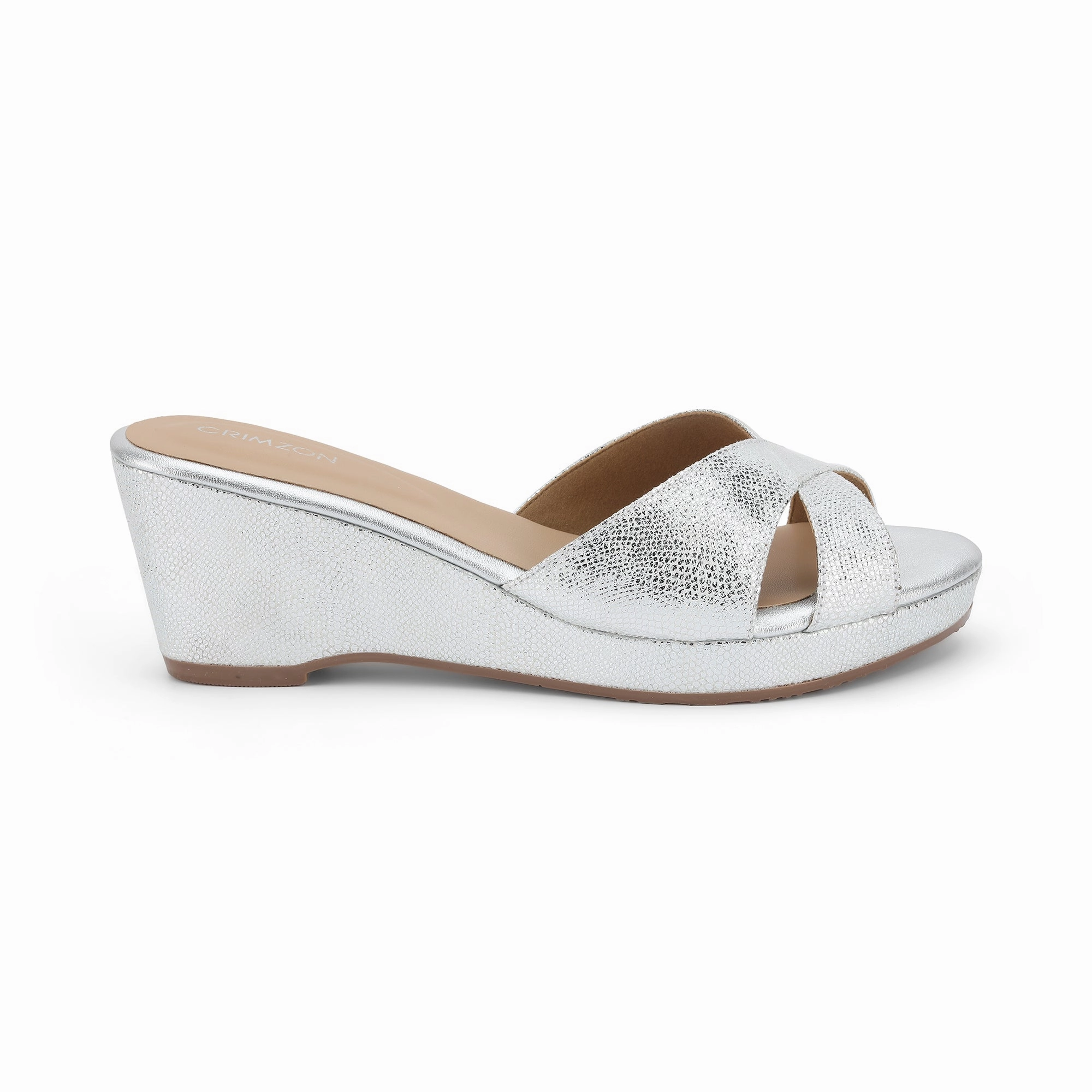 AIYANA- SILVER WEDGES Outdoor Travel Stiletto Heel