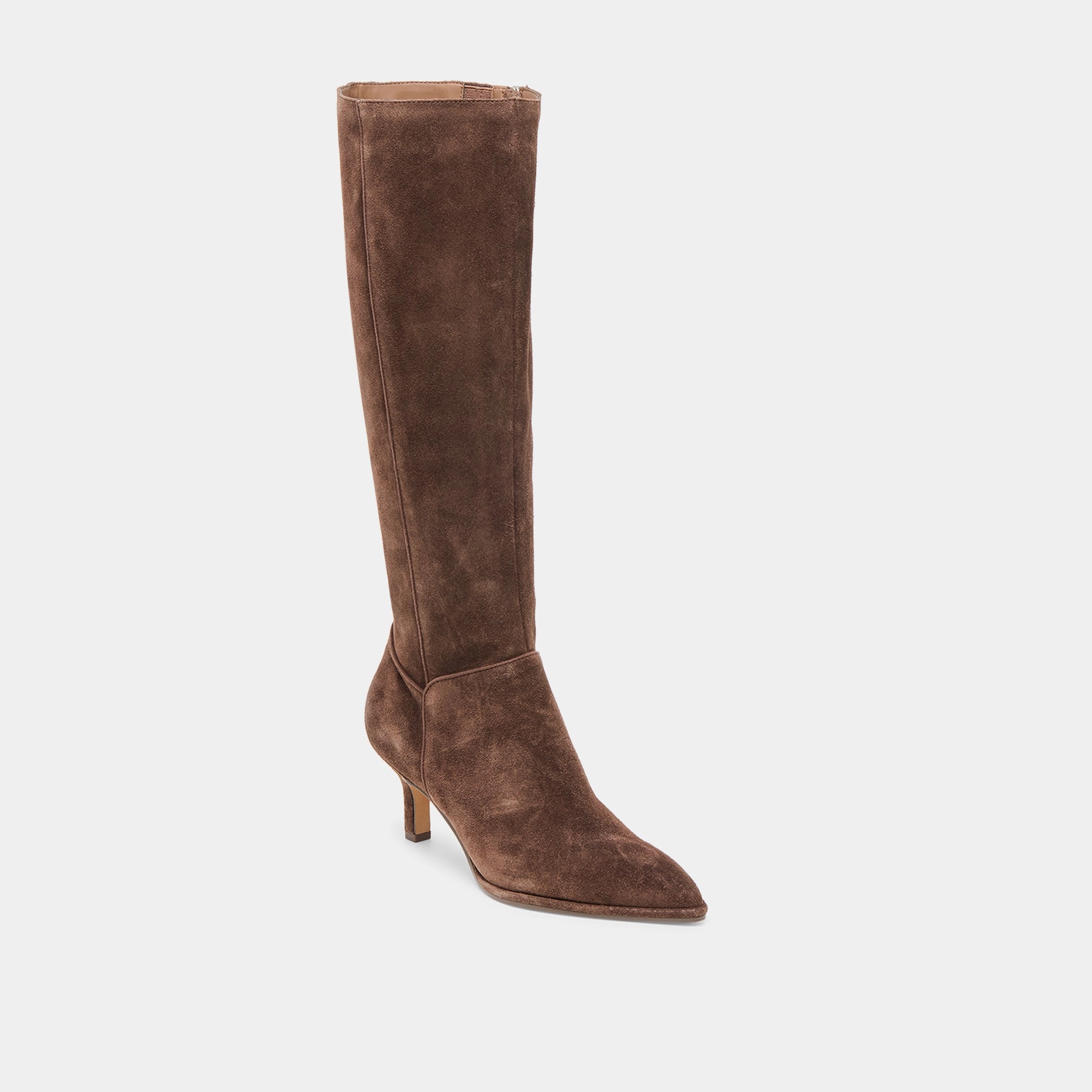 ALDY BOOTS DK BROWN SUEDE eco - type Cushioned heel