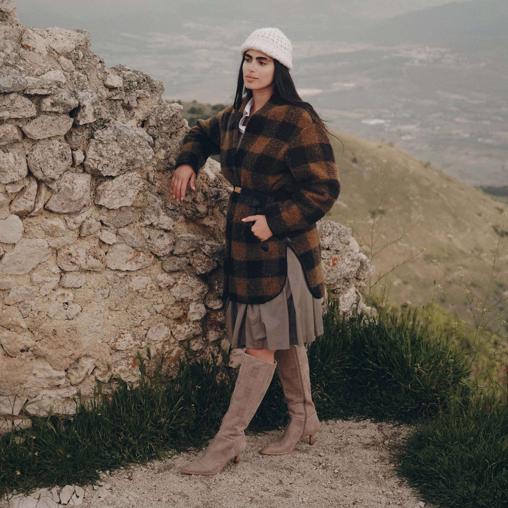 ALDY BOOTS HERRINGBONE PRINTED SUEDE Non Slip Tread