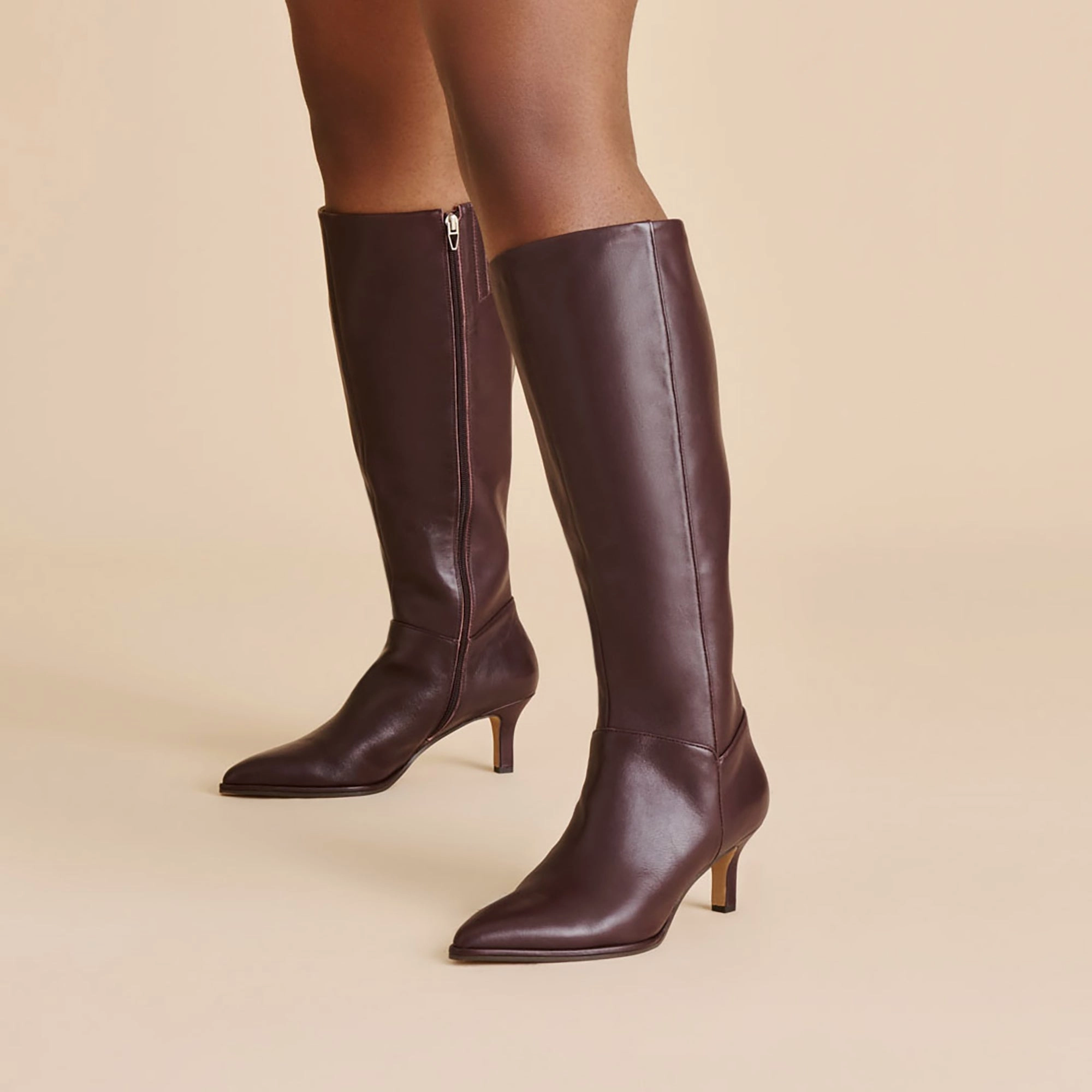 Daily Use ALDY WIDE CALF BOOTS MULBERRY LEATHER