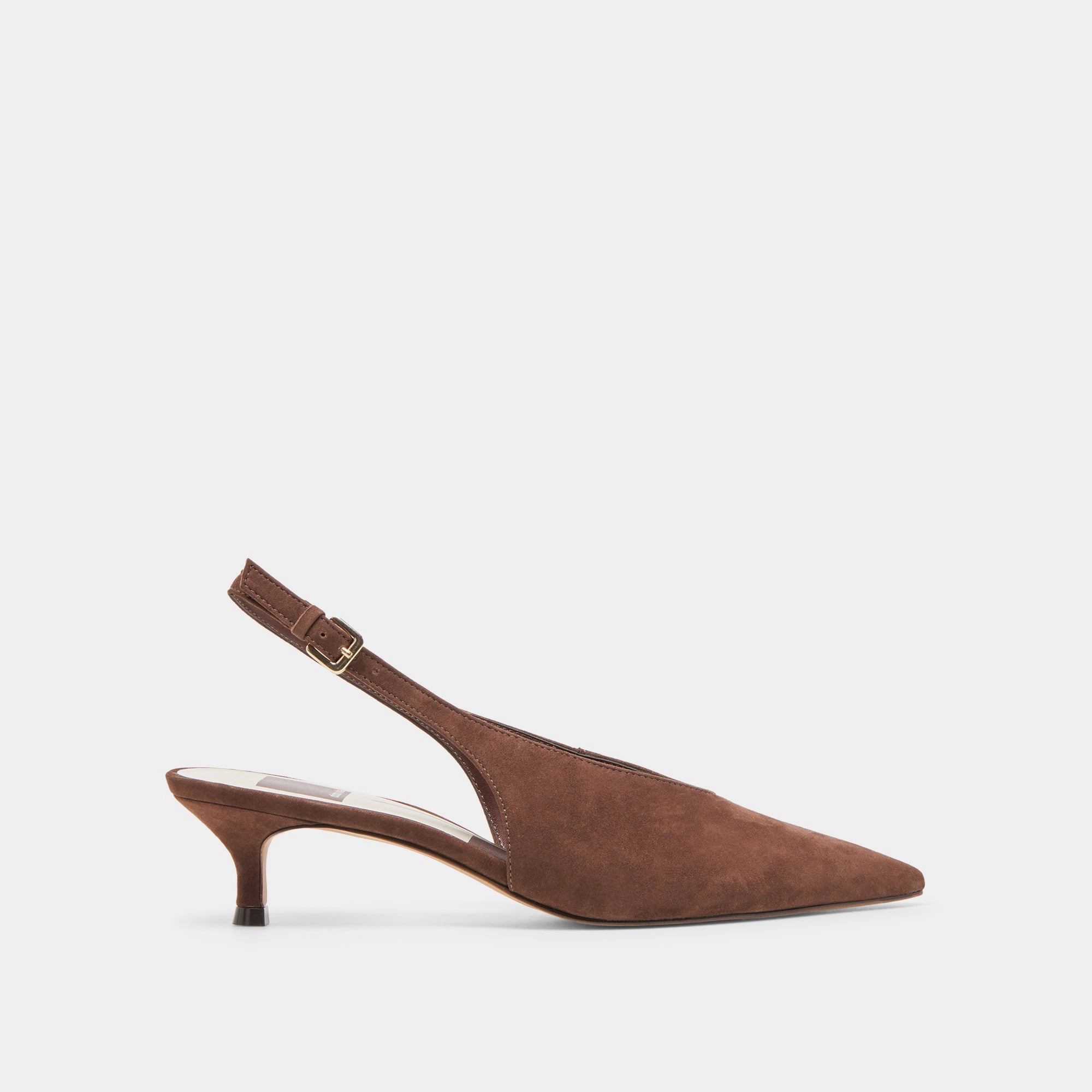closed - toe ALENNA HEELS DK BROWN SUEDE