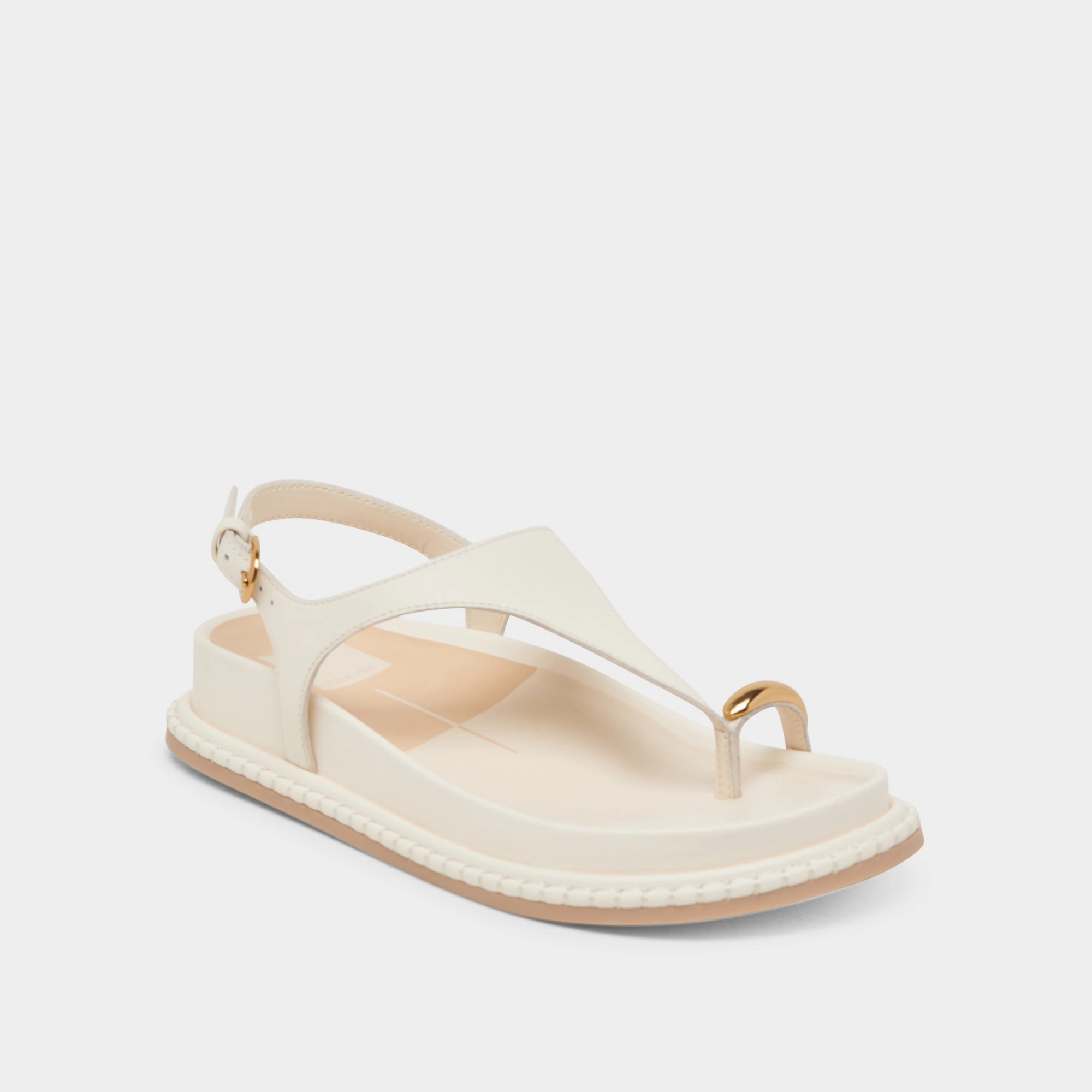 STEFAN SANDALS OFF WHITE LEATHER multi-color