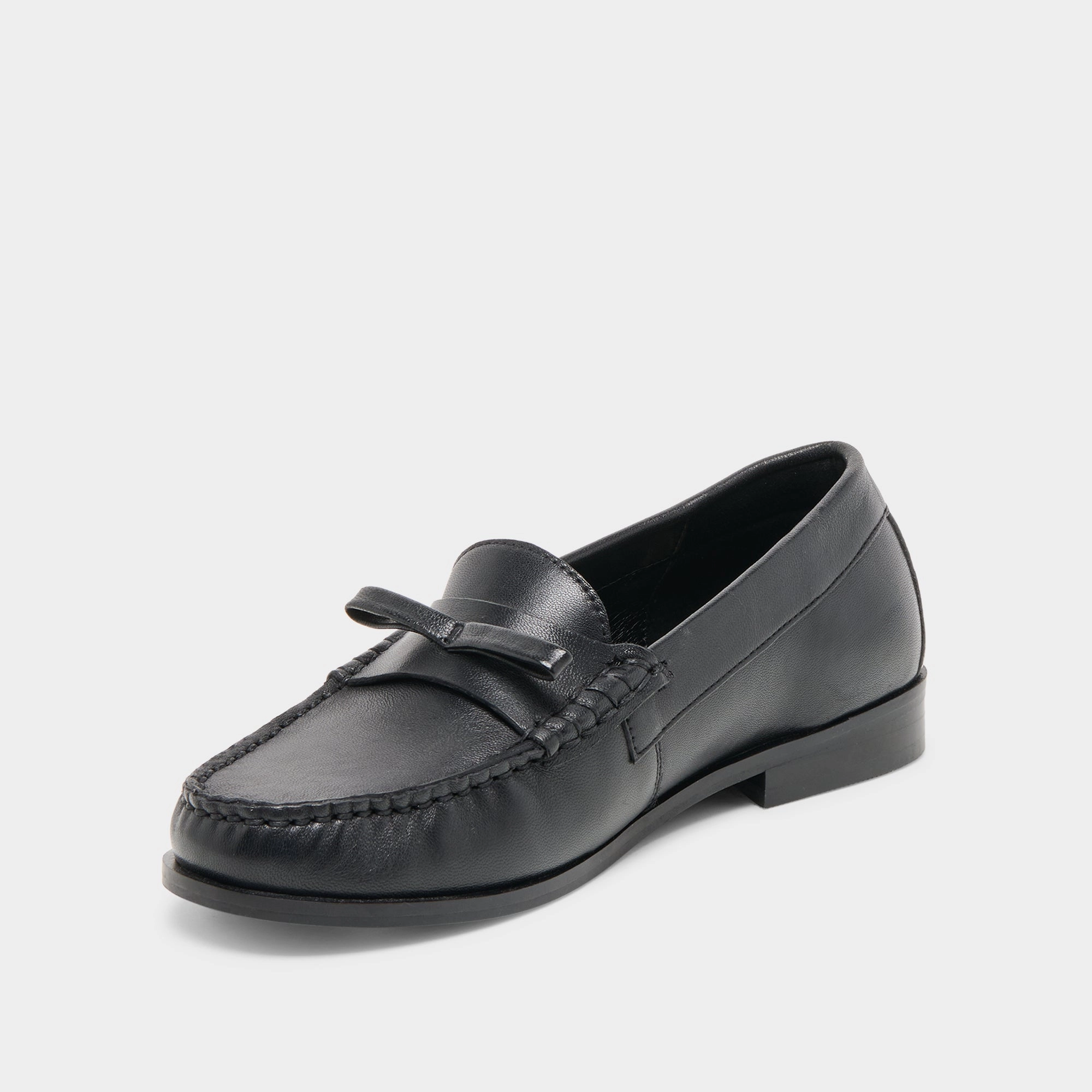 BARNEY LOAFERS BLACK LEATHER walking companions zip - closure