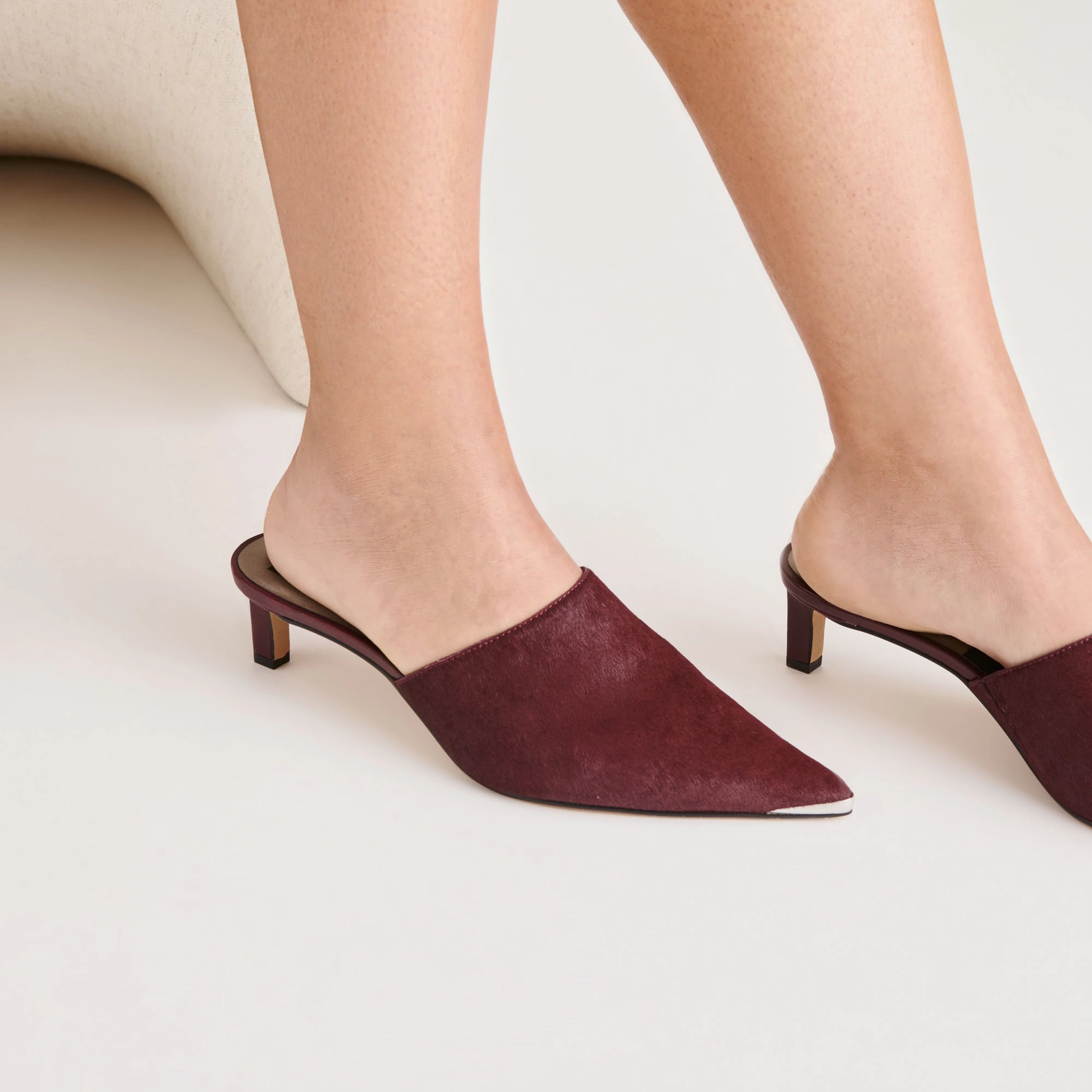 trendy user Bold Style LEXY HEELS BERRY CALF HAIR