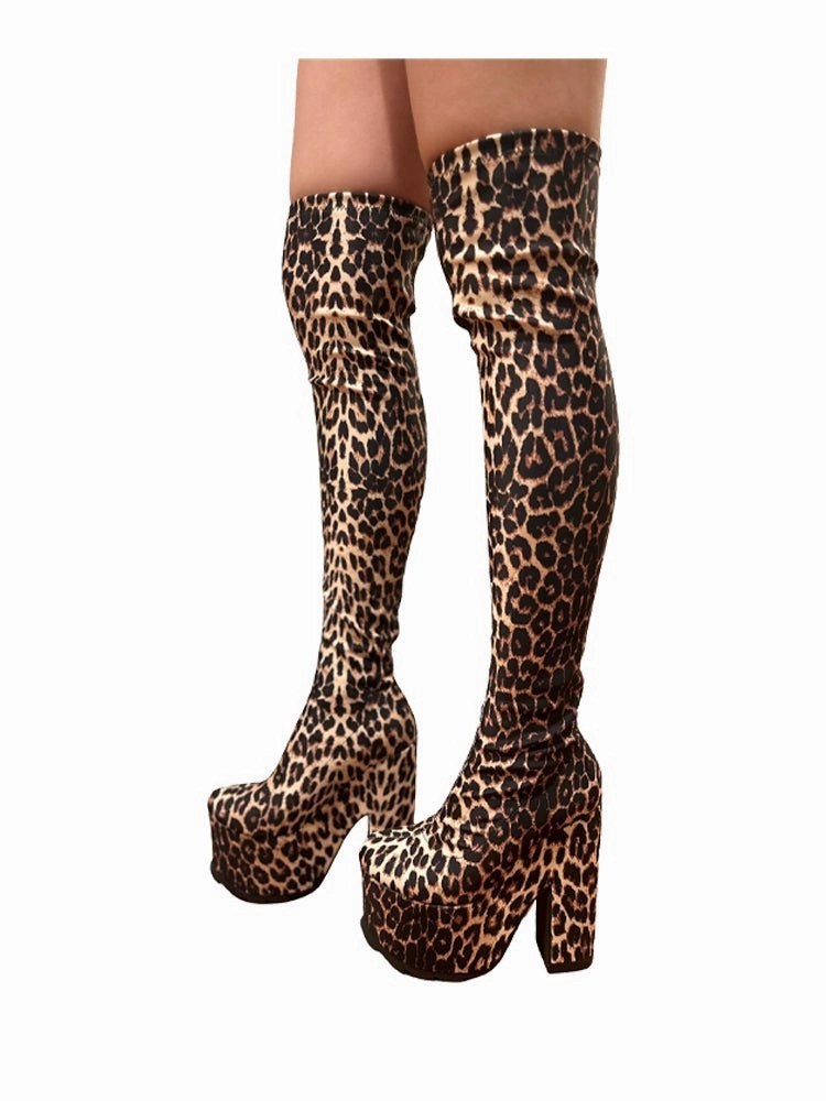 Biker Tough Field Work LABYRINTH LEOPARD - BLACK/TAN