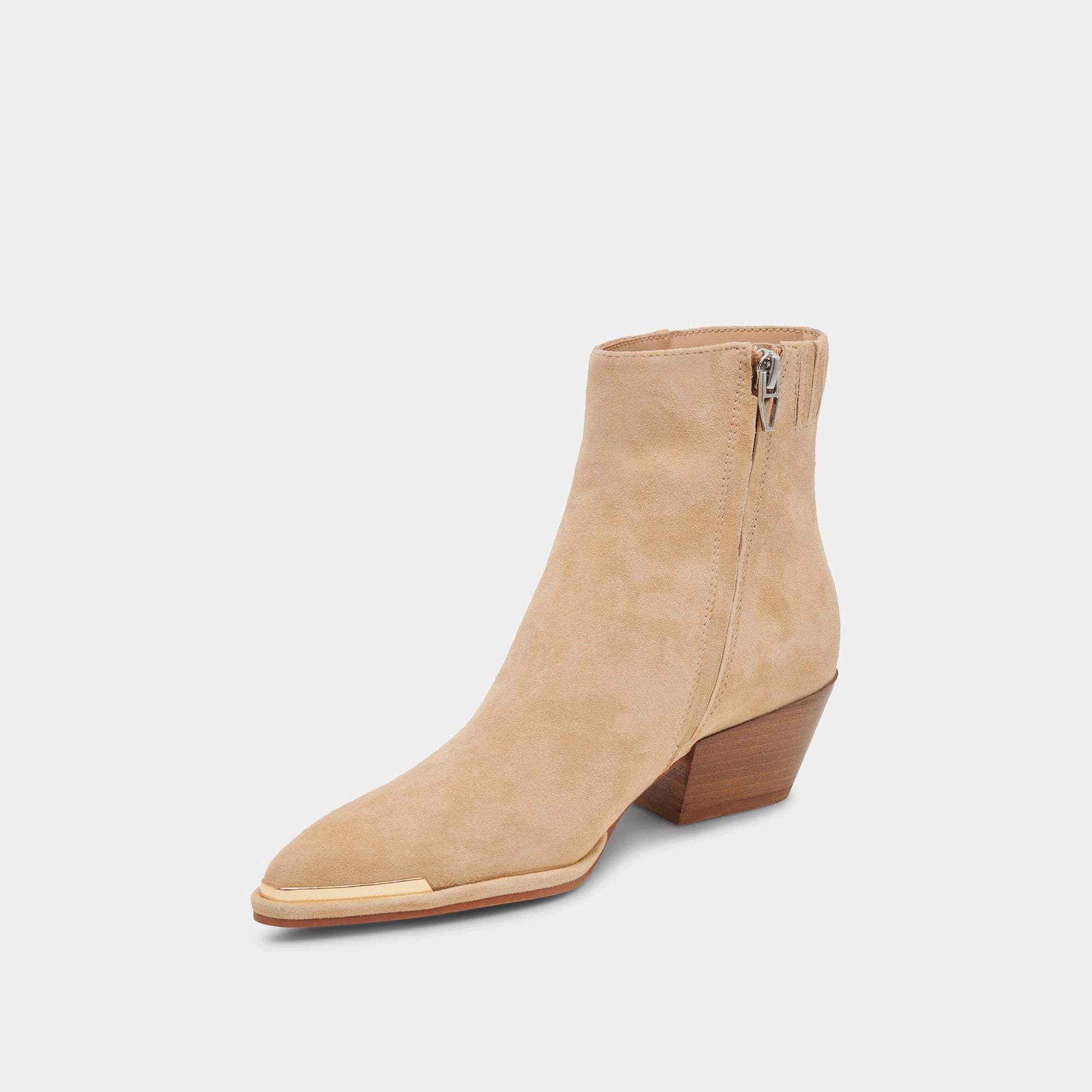 NONAH BOOTIES TAN SUEDE Luxurious Feel Flexible Tread Pattern