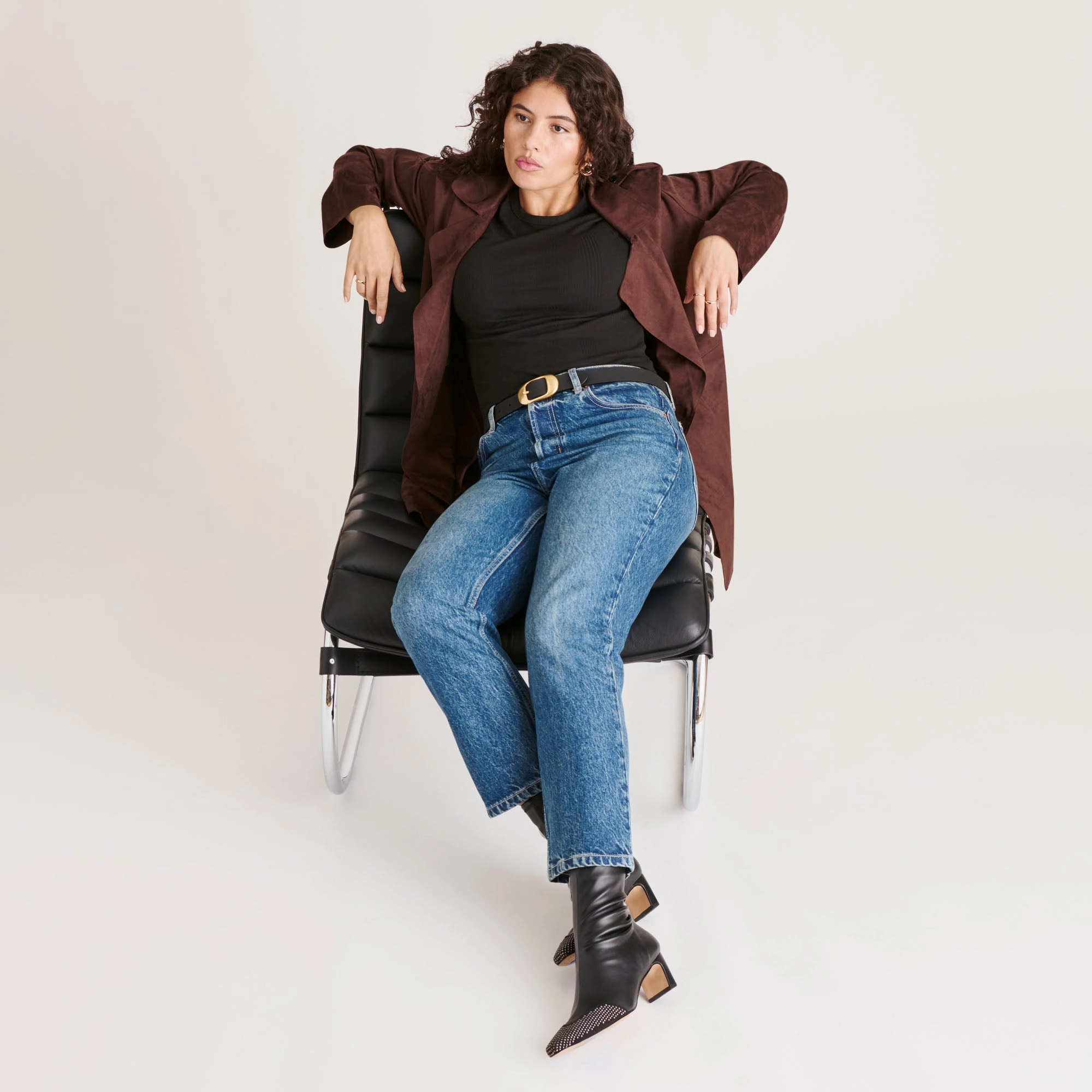 Casual flexibility Earth Tones ANIKA STUD BOOTS BLACK STELLA