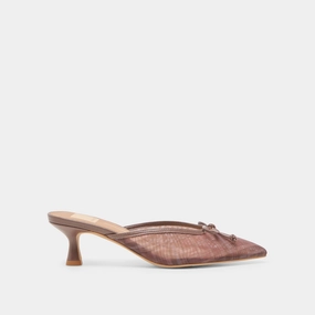 CLEO HEELS COGNAC PLAID MESH yoga enthusiasts' comfort