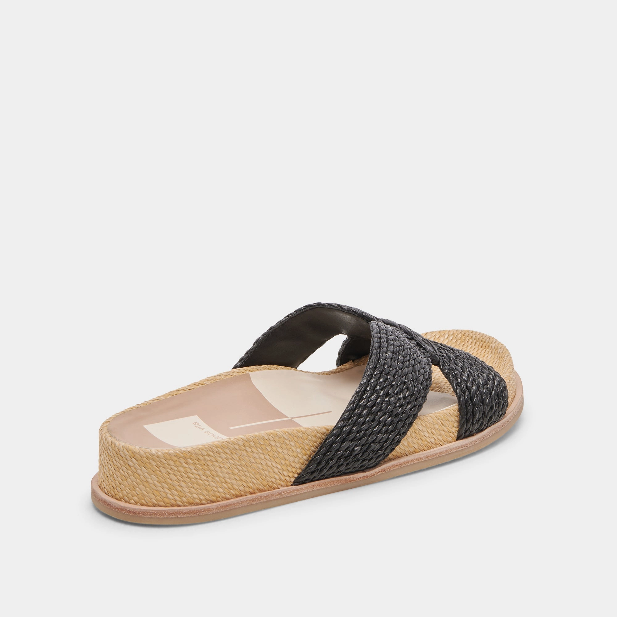 SELDA WIDE SANDALS ONYX RAFFIA student