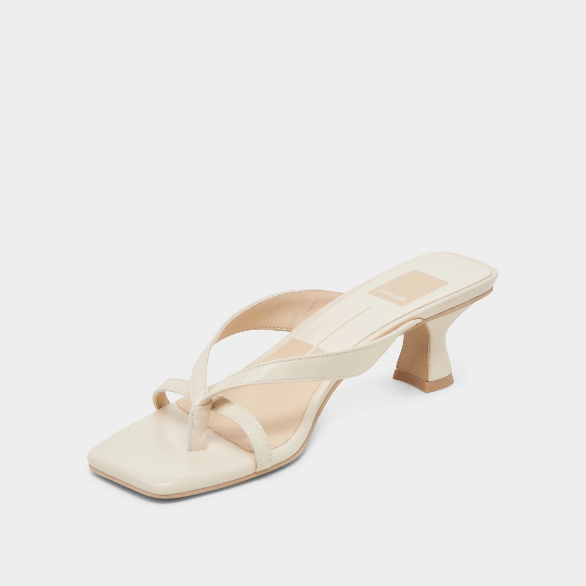 least party BREVEL WIDE HEELS OFF WHITE LEATHER
