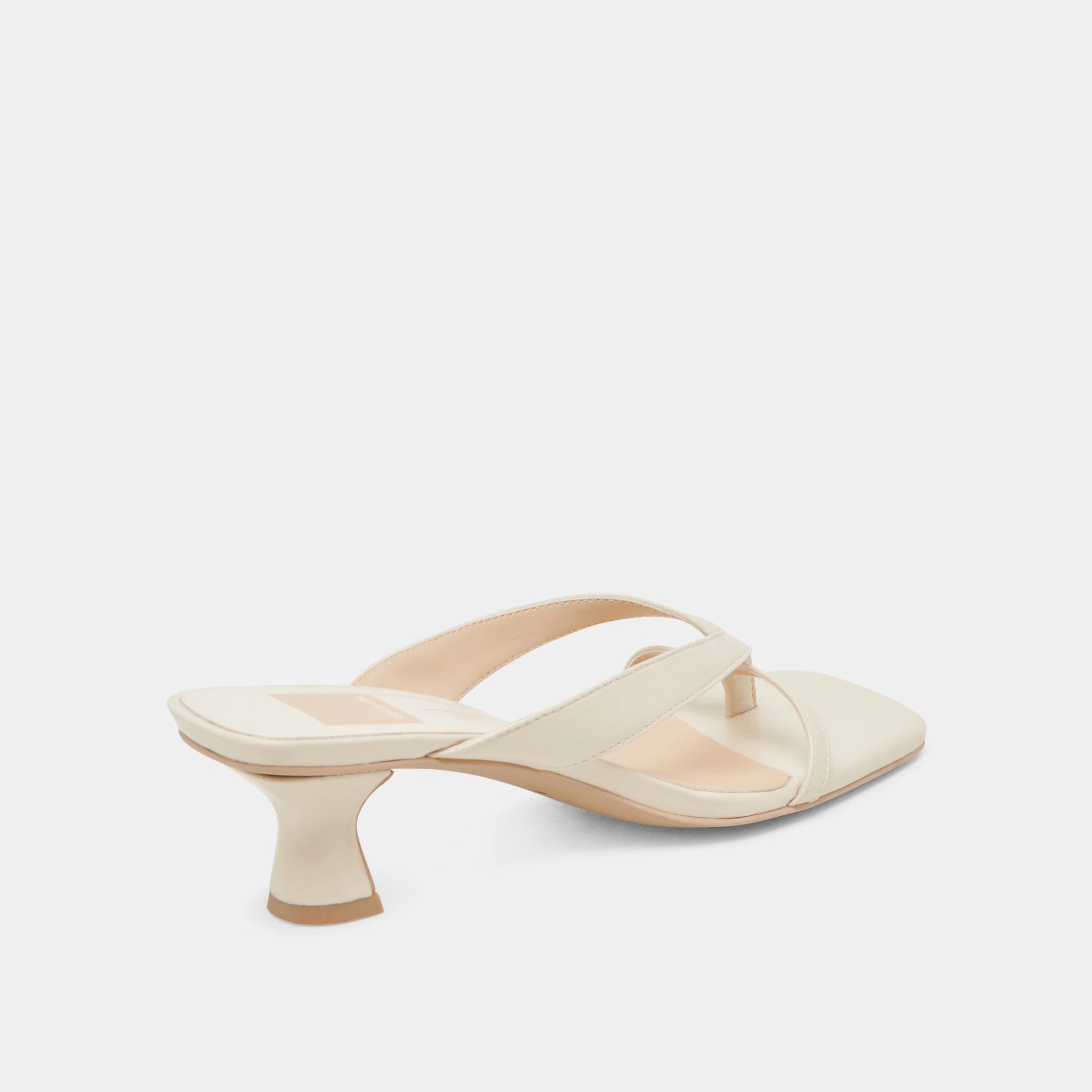sophisticated adults' choices Elastic Band BREVEL WIDE HEELS OFF WHITE LEATHER