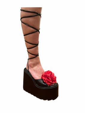 Alluring Traction Enhanced Pattern DOLCE - BLACK/RED