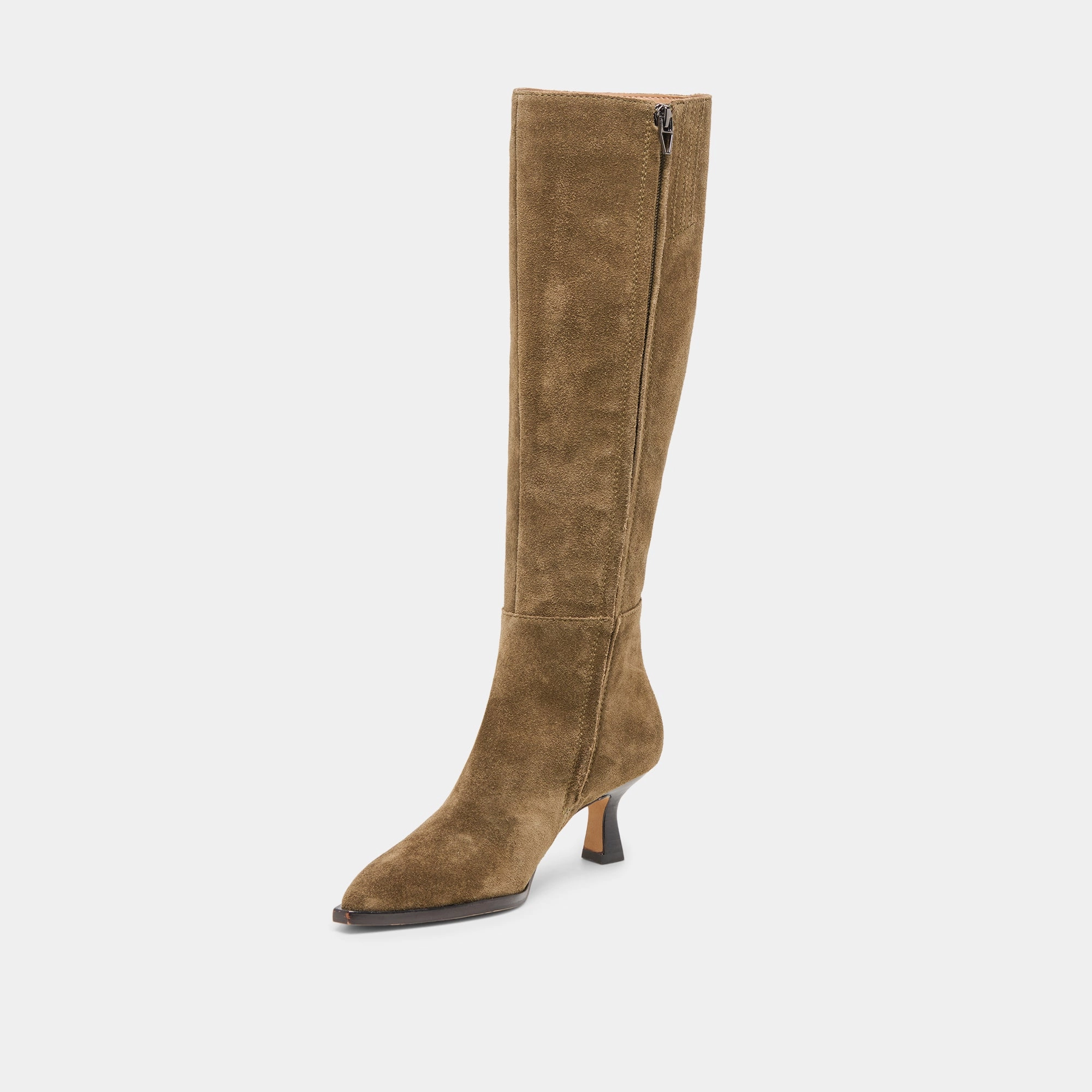 AUGGIE WIDE CALF BOOTS OLIVE SUEDE Optimal ease Minimalist