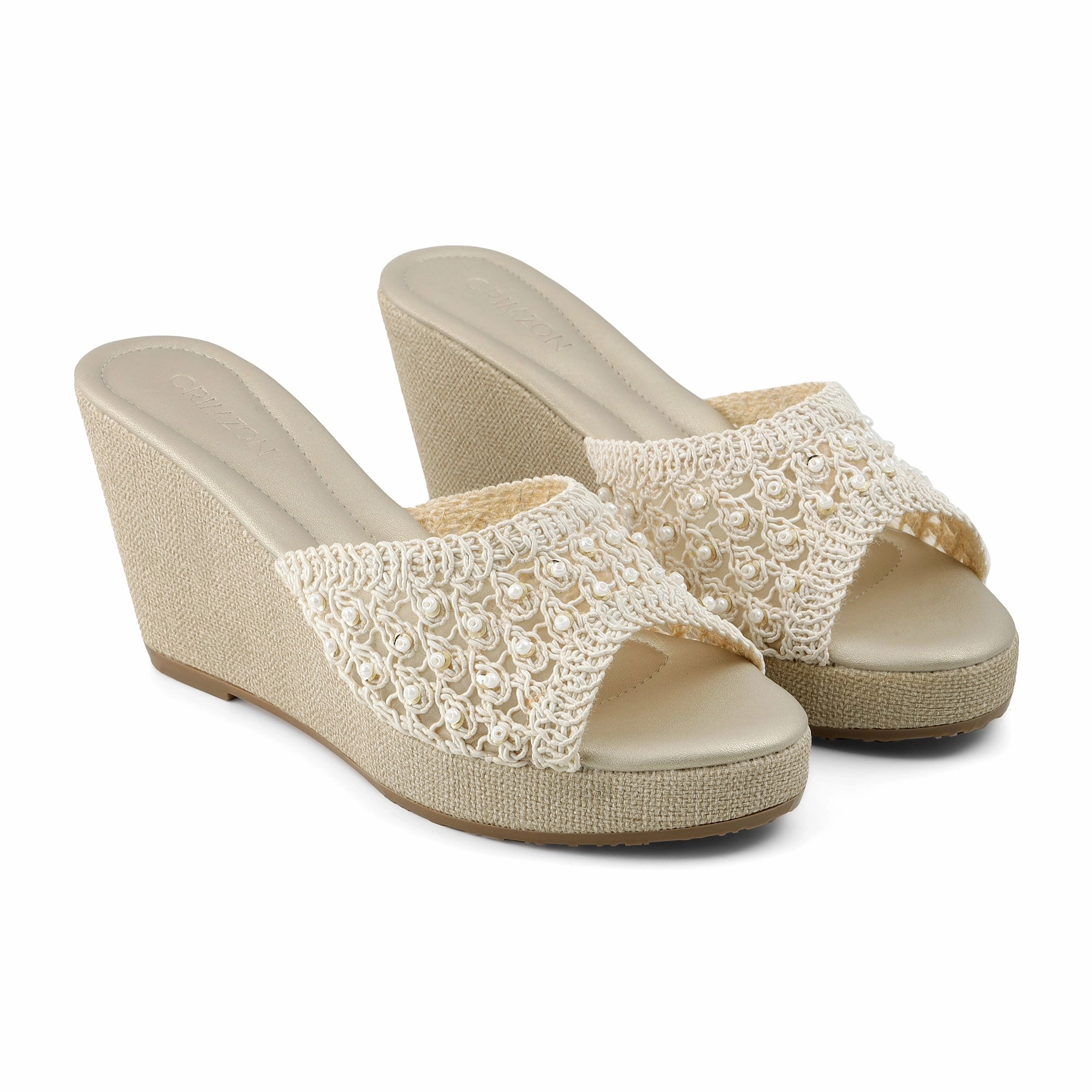 AVIRA- IVORY WEDGES Water Resistant Finish