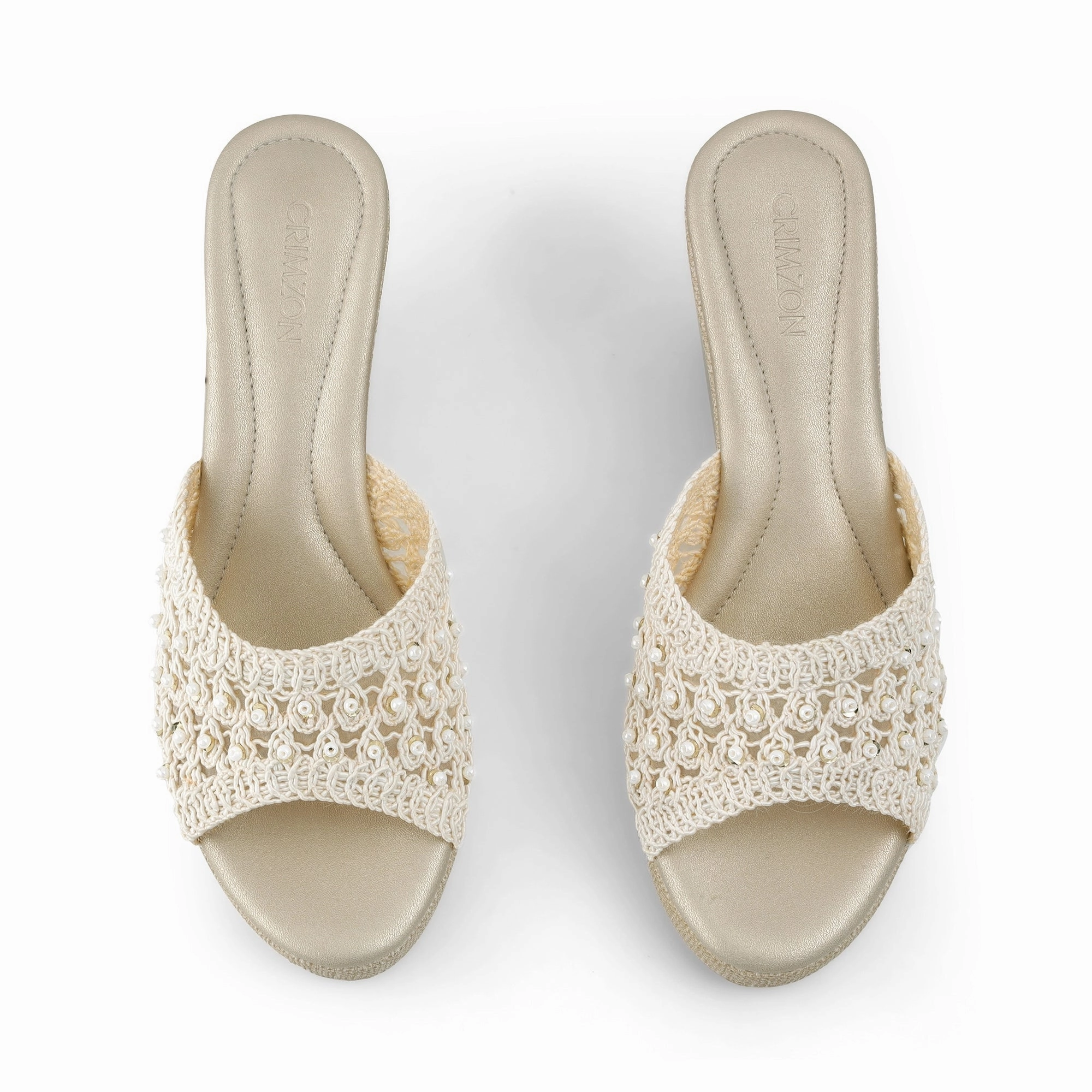 Everyday Versatile Footwear Minimalist AVIRA- IVORY WEDGES