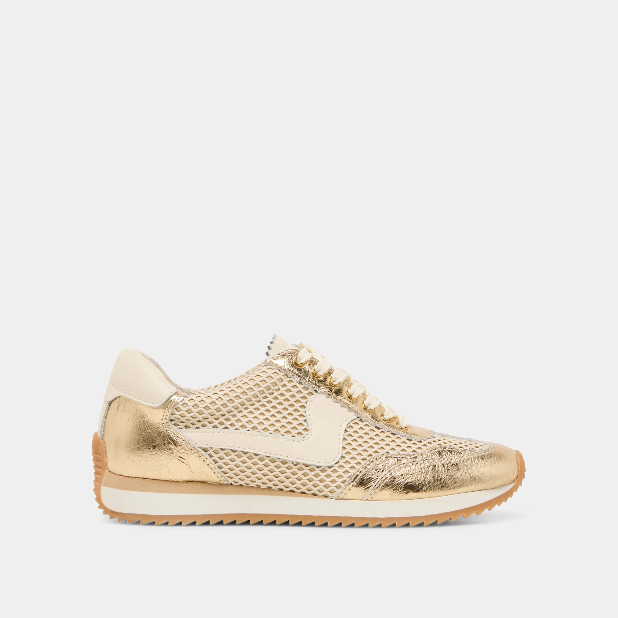 B.NTCD MESH SNEAKERS GOLD WOVEN MESH Bold Design muted colors