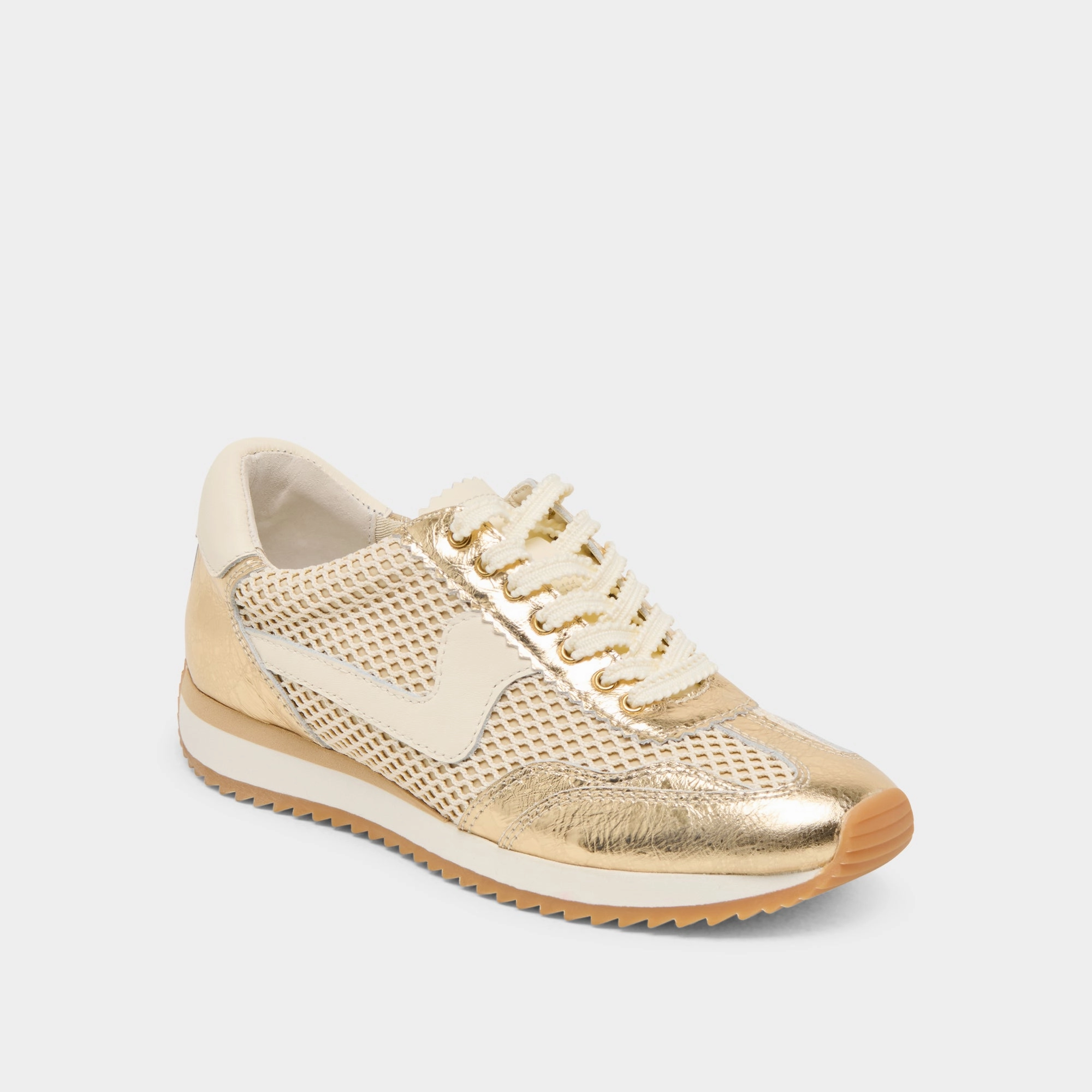 B.NTCD MESH SNEAKERS GOLD WOVEN MESH least fall Seamless lining