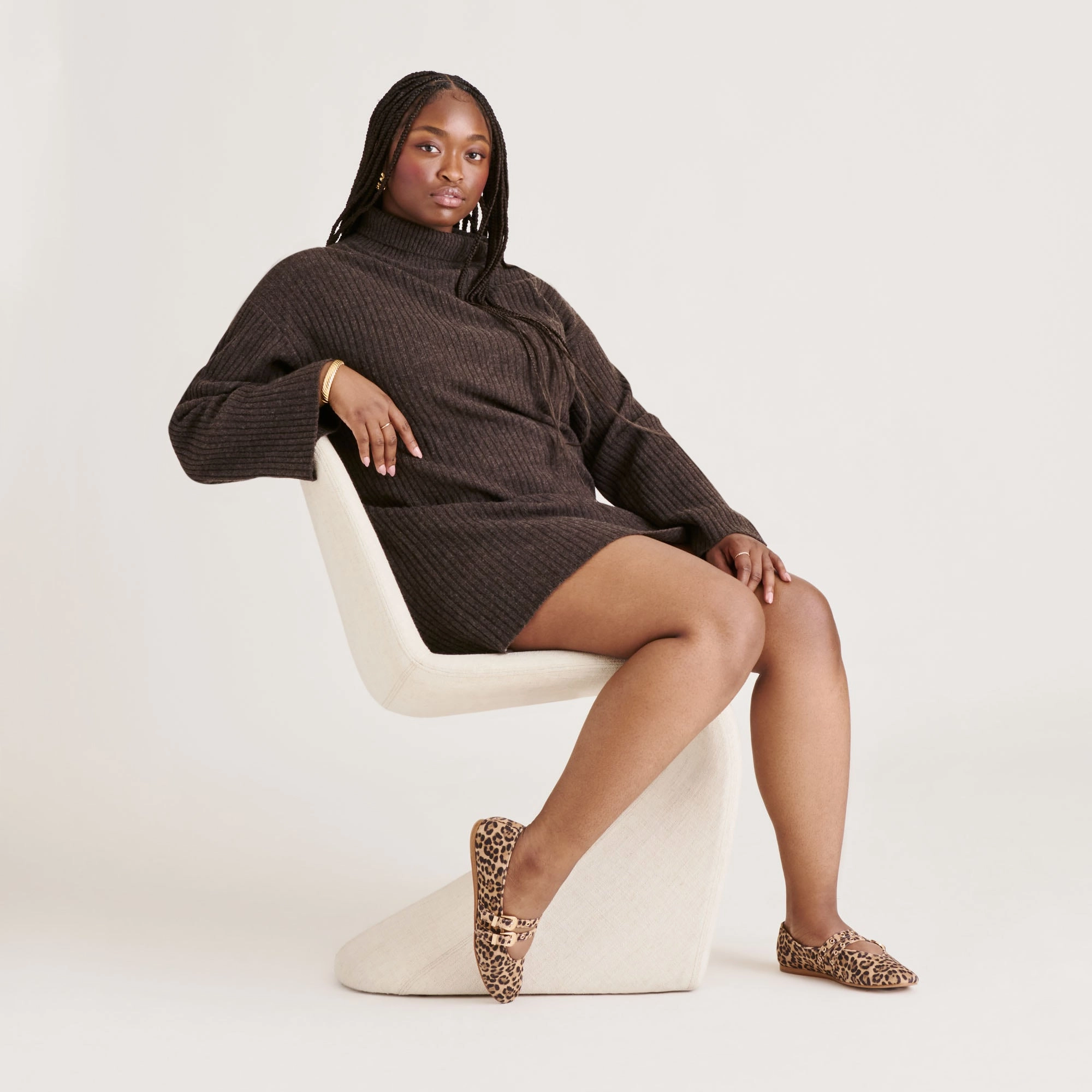 BAYLEE GROMMET BALLET FLATS DK LEOPARD PRINTED SUEDE Ultra Cushioned Heel