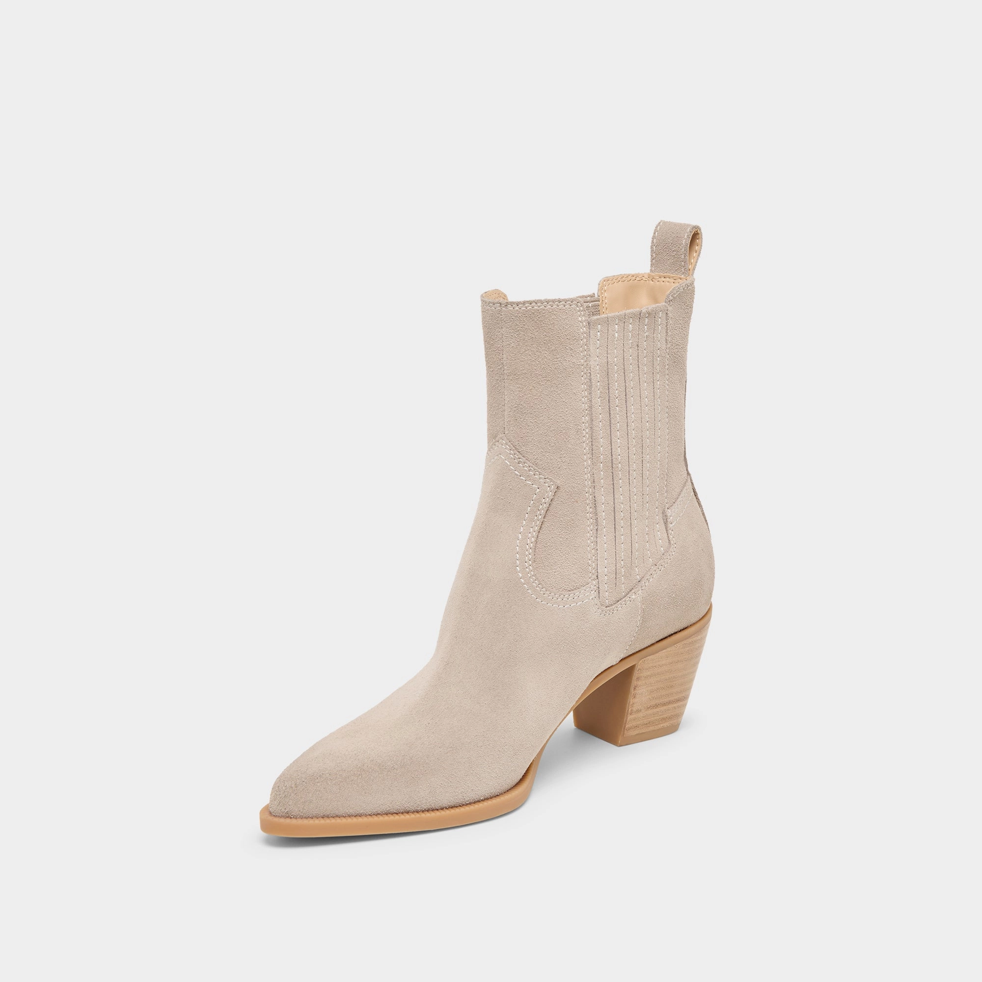 Temperature Regulating Fabric Relaxed shock absorption SLIM BOOTIES TAUPE SUEDE