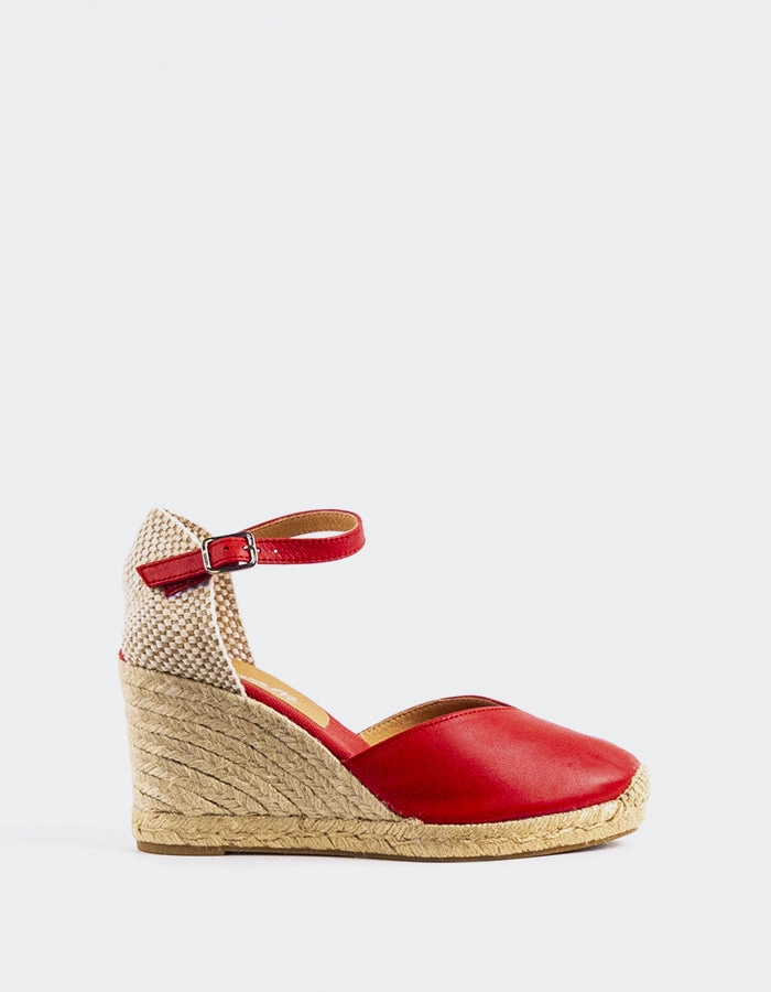 Beatrice Red Leather All-Weather Design brogues