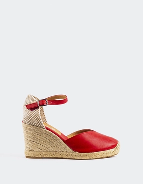 Beatrice Red Leather All-Weather Design brogues