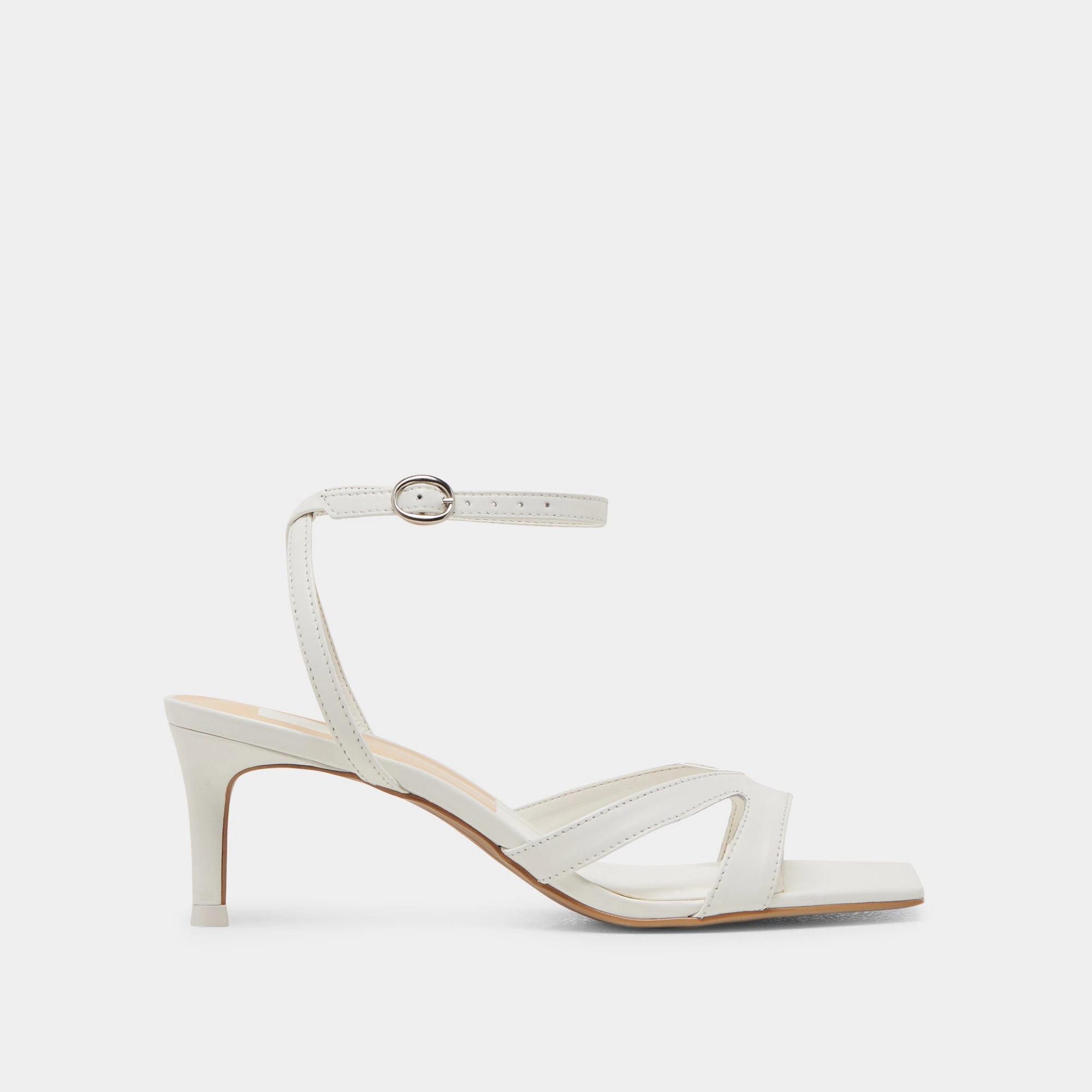 dancers sport - wear BECKI WIDE HEELS TRUE WHITE LEATHER