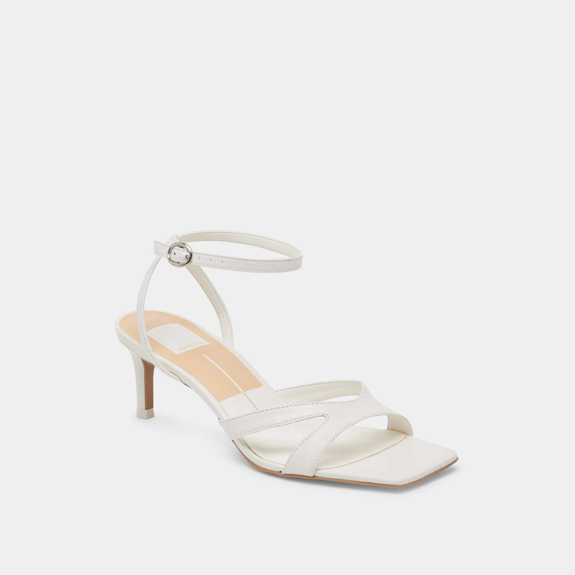 BECKI WIDE HEELS TRUE WHITE LEATHER unisex - style Lightweight TPU Plate