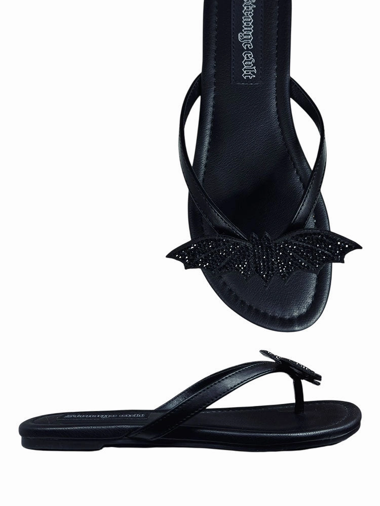 BETTY BAT - BLACK RHINESTONE Bendable Sole Design palette