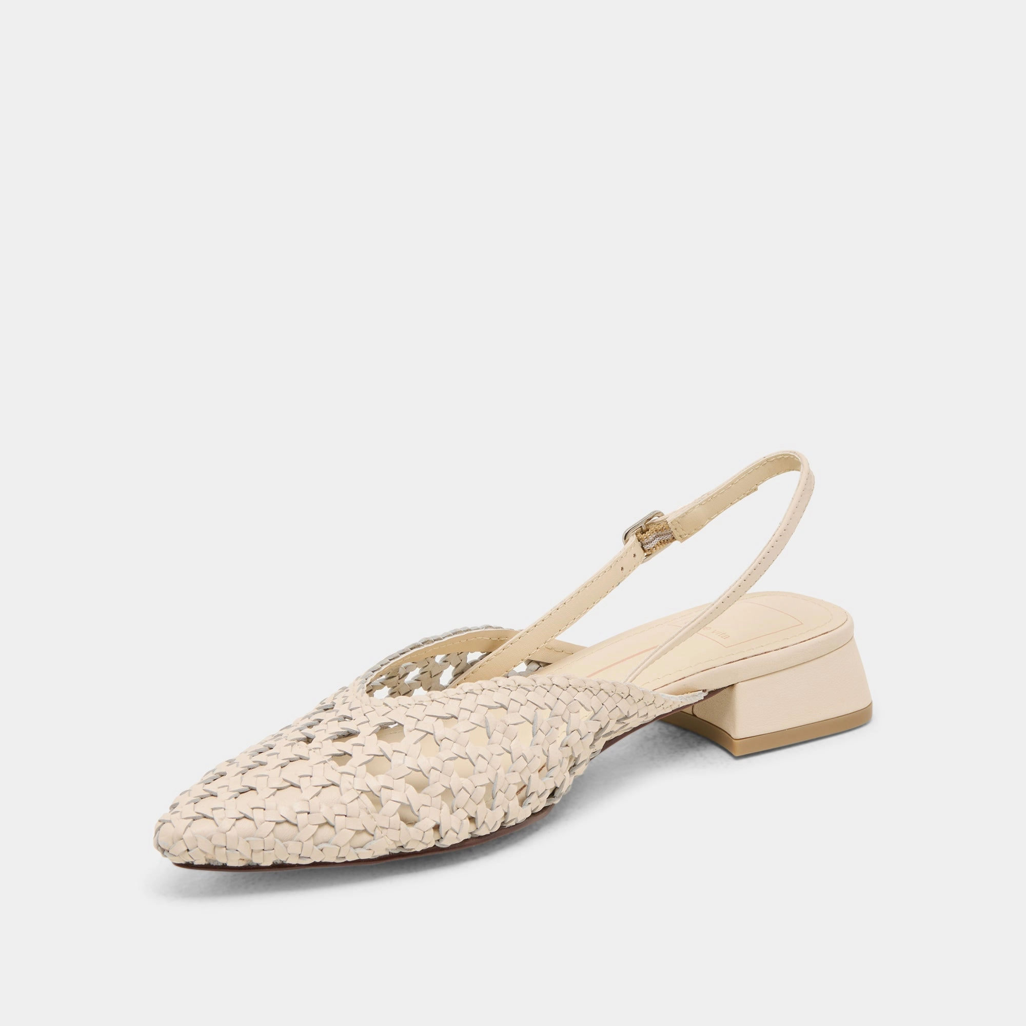 Soft Touch BIRDIE FLATS OFF WHITE WOVEN LEATHER