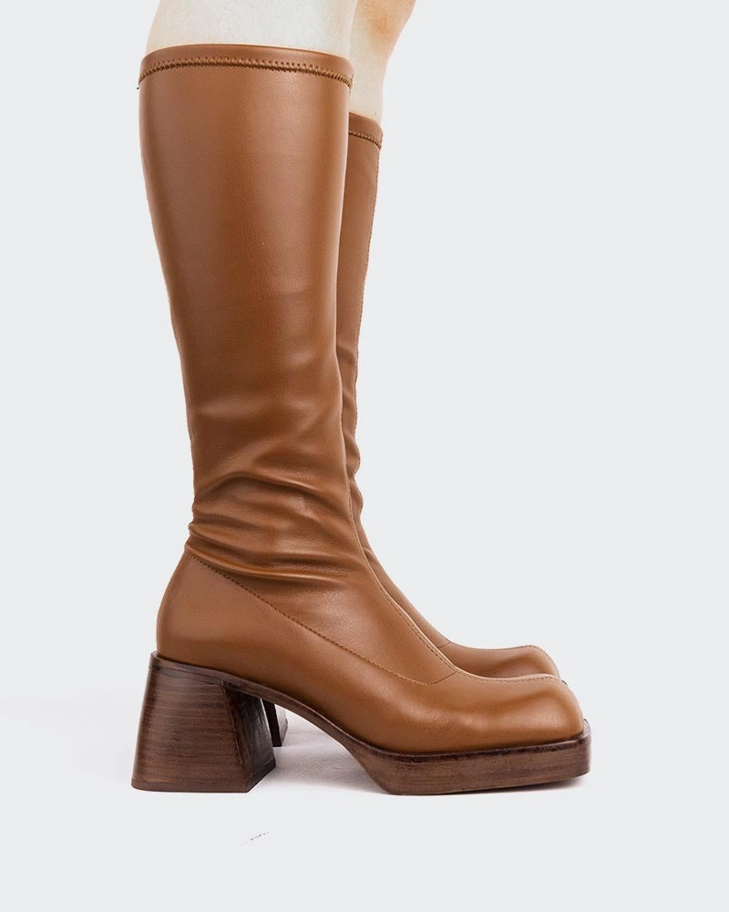 Italian Glam Comfort Ankle Support Bourne Tan Stretch