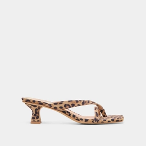 seductive BREVEL HEELS DK LEOPARD PRINTED SUEDE