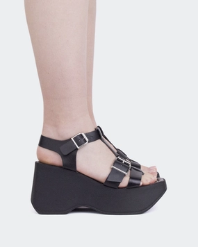 transparent Brinkly Black Leather