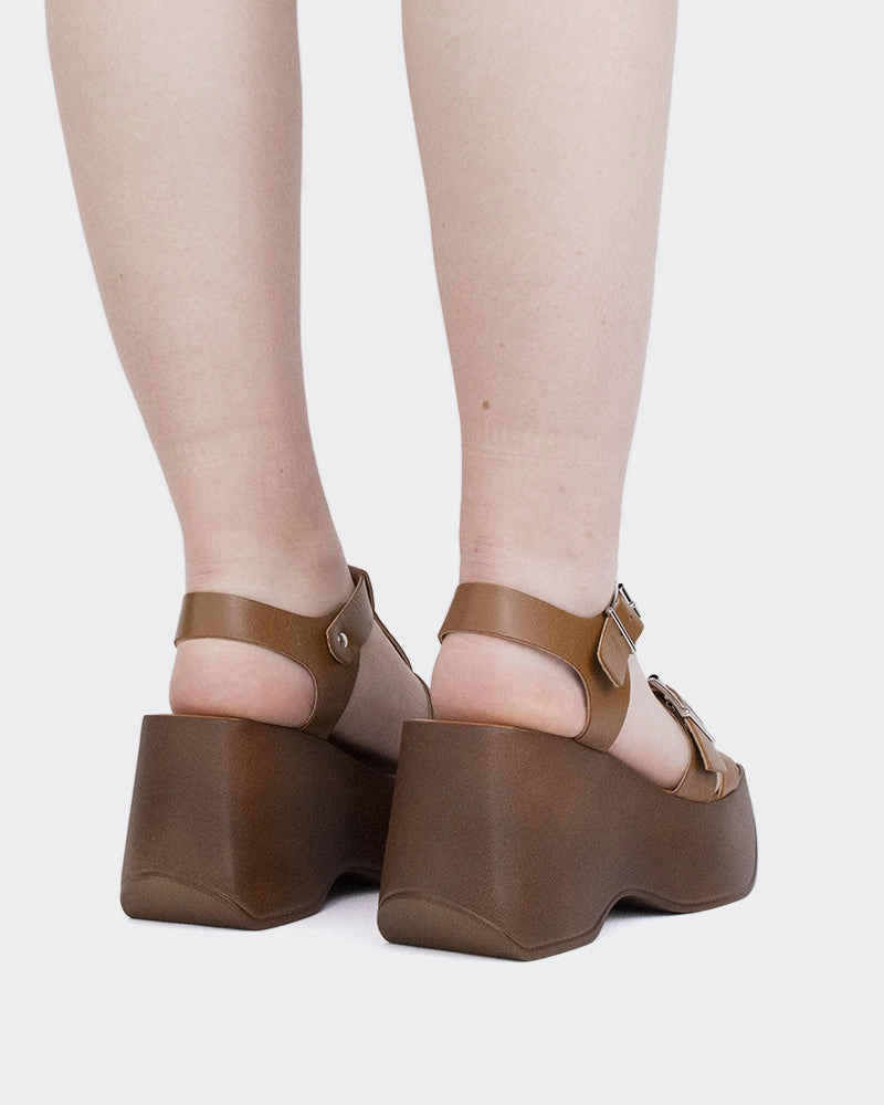 Round - toe teenagers' trends Brinkly Tan Leather