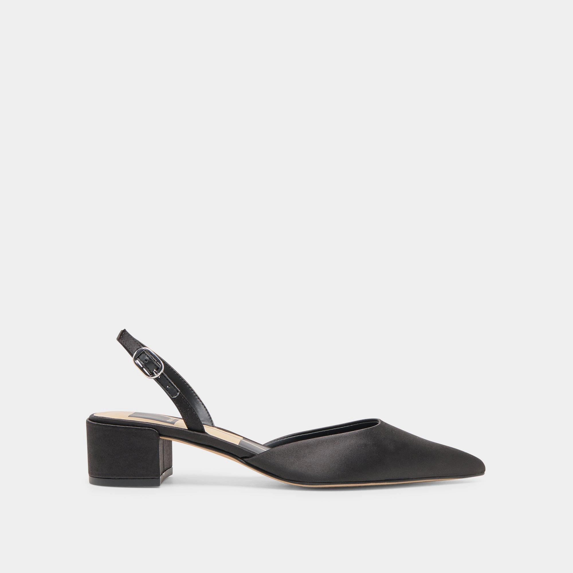 intricate Forest CAREL HEELS ONYX SATIN